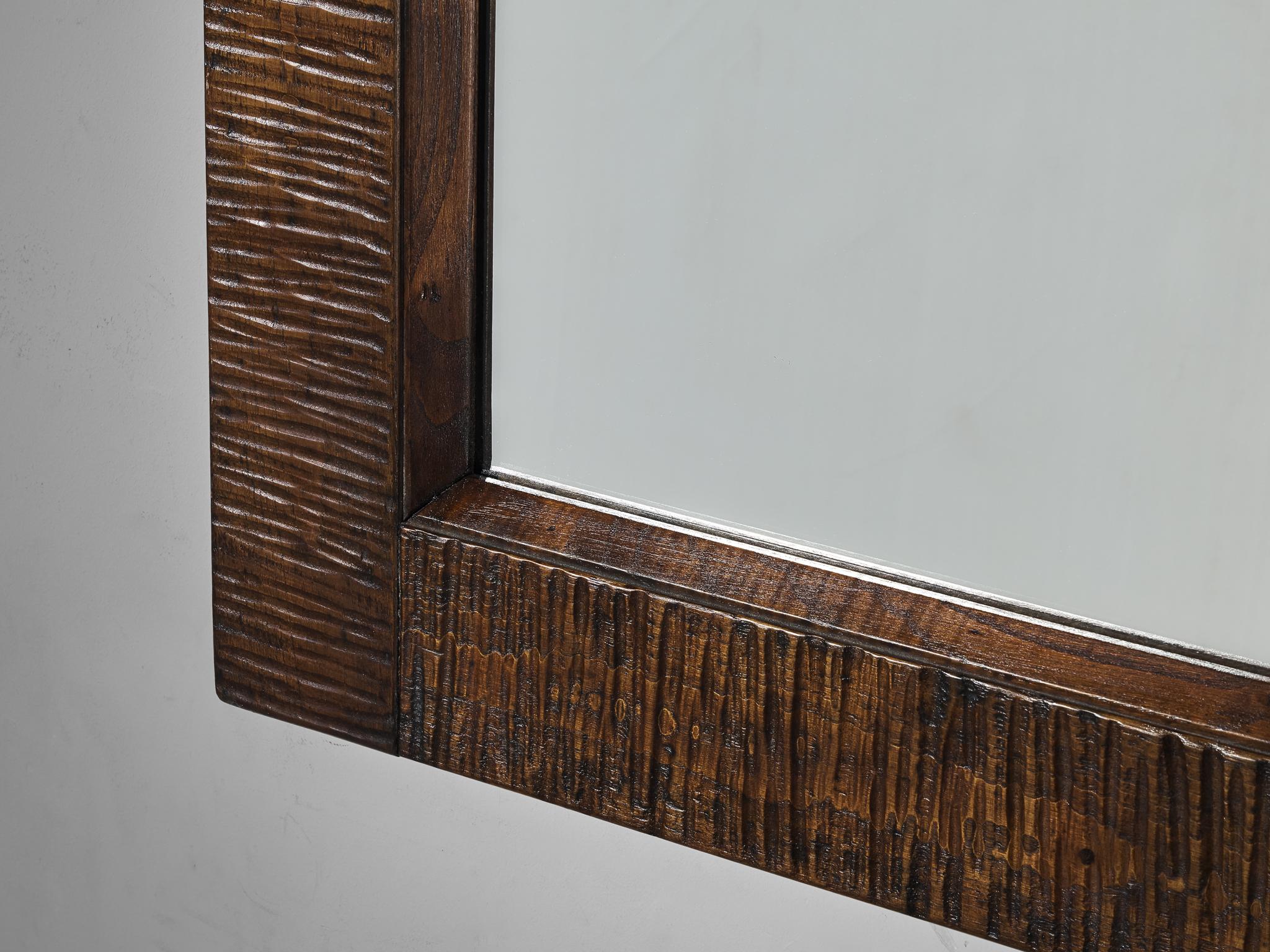 Giuseppe Rivadossi for Officina Rivadossi Mirror with Walnut Frame 3