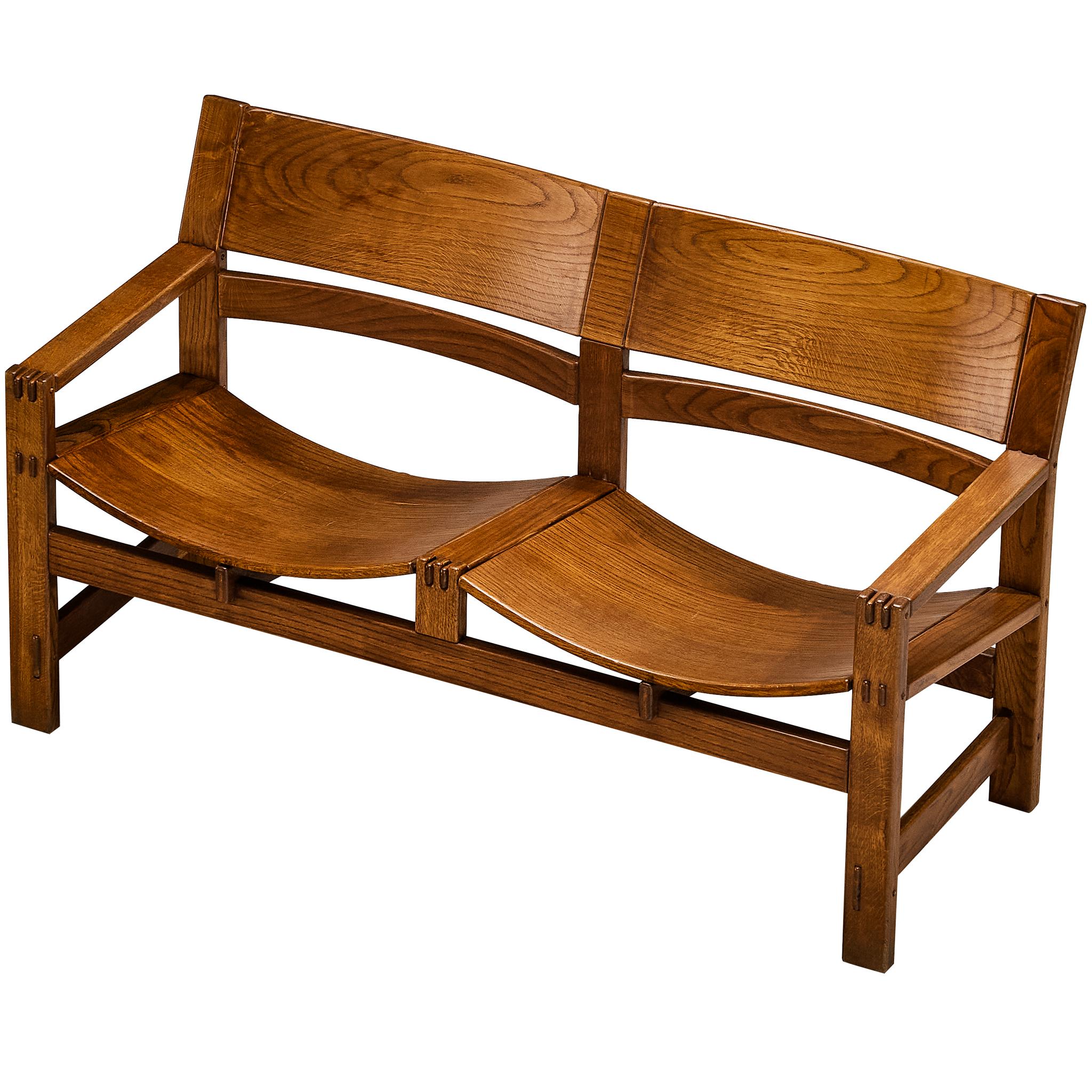 Giuseppe Rivadossi pour Officina Rivadossi Banc rare en Oak
