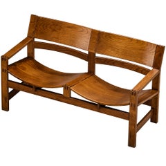 Giuseppe Rivadossi pour Officina Rivadossi Banc rare en Oak