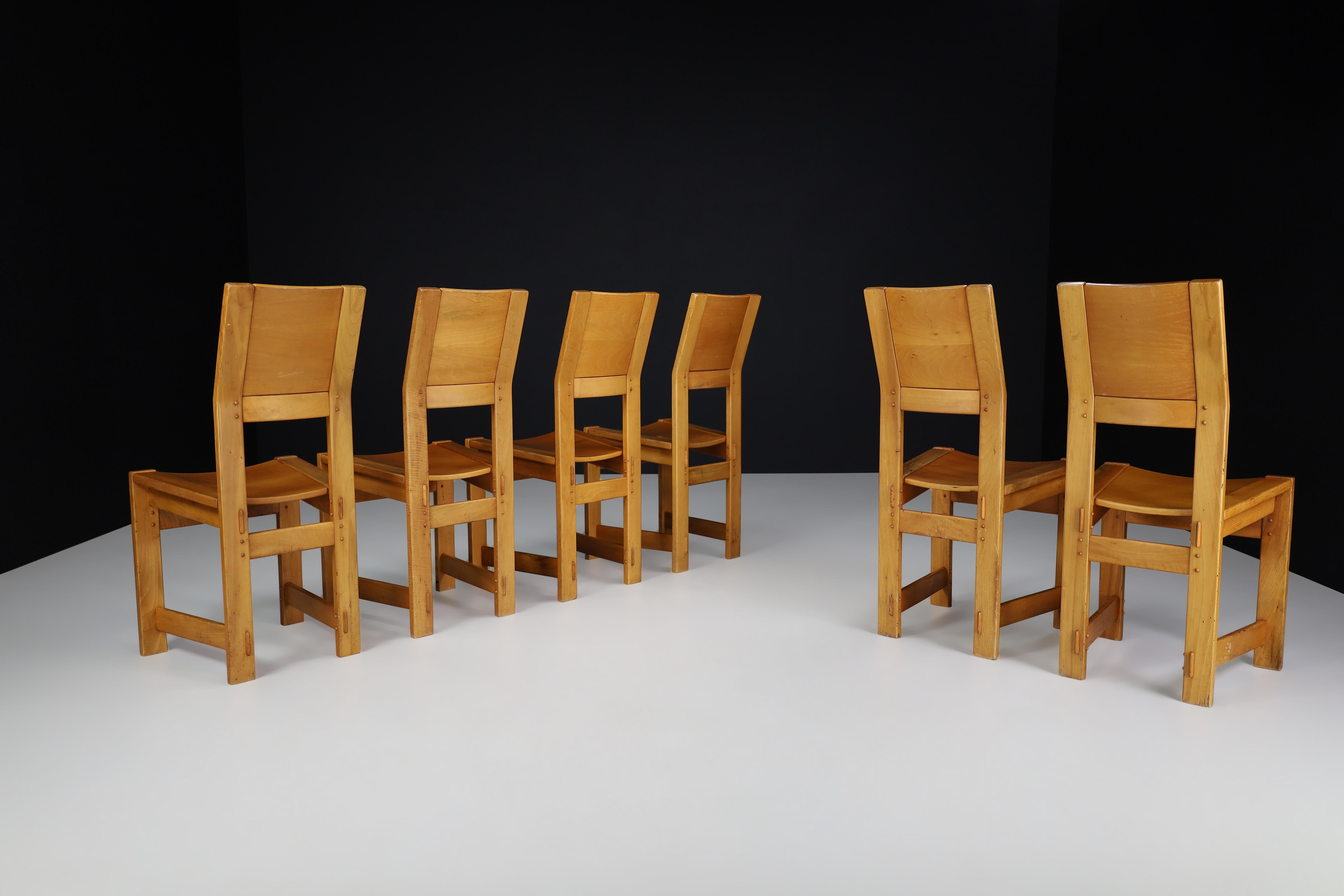 Italiano Giuseppe Rivadossi per Officina Rivadossi - Set di sei sedie da pranzo scultoree in vendita