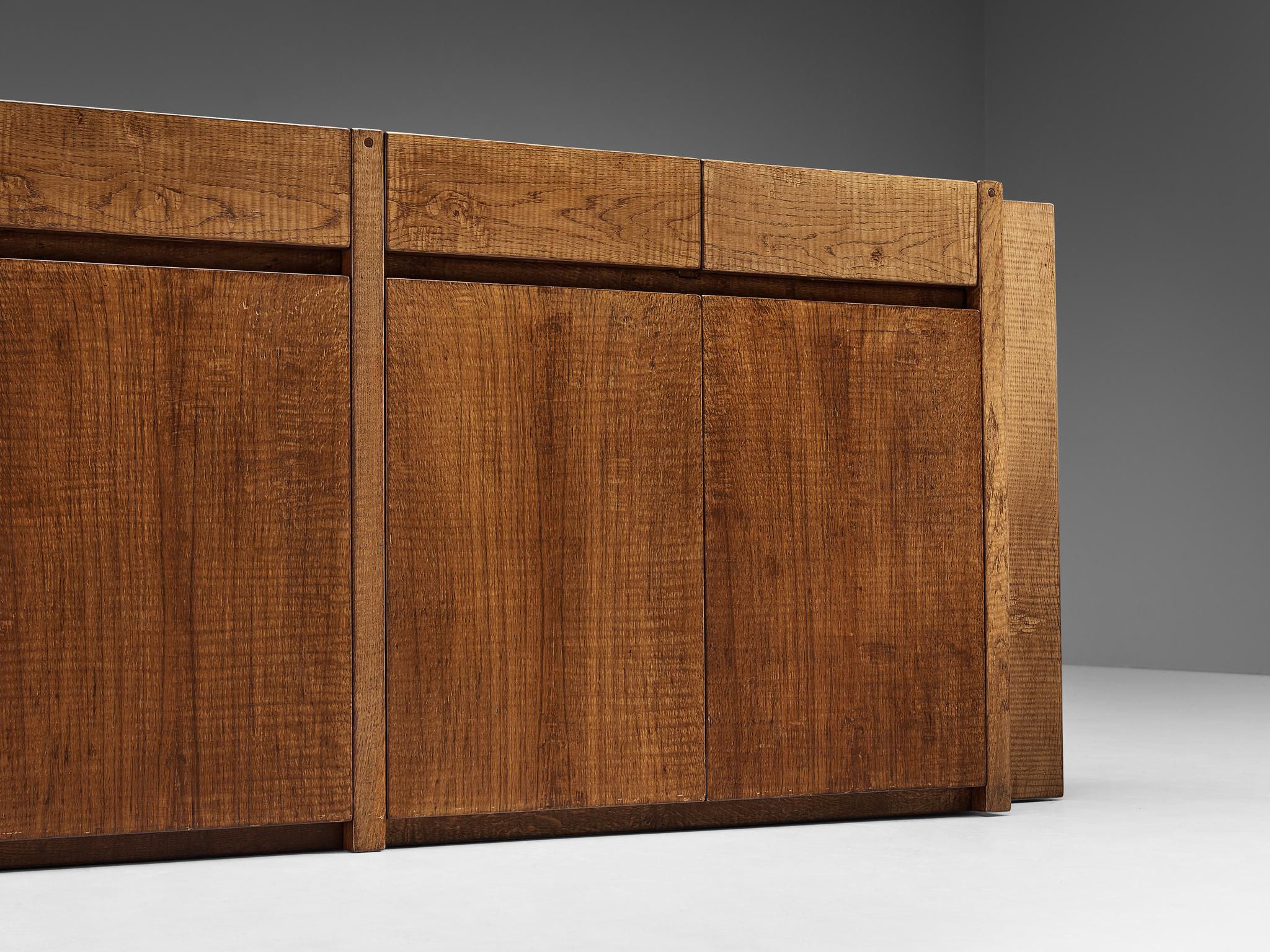 Mid-Century Modern Giuseppe Rivadossi for Officina Rivadossi Sideboard in Oak