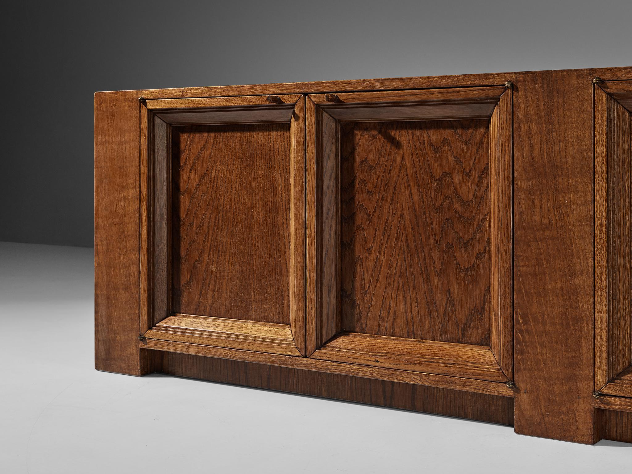 Giuseppe Rivadossi for Officina Rivadossi Sideboard in Oak  In Good Condition In Waalwijk, NL