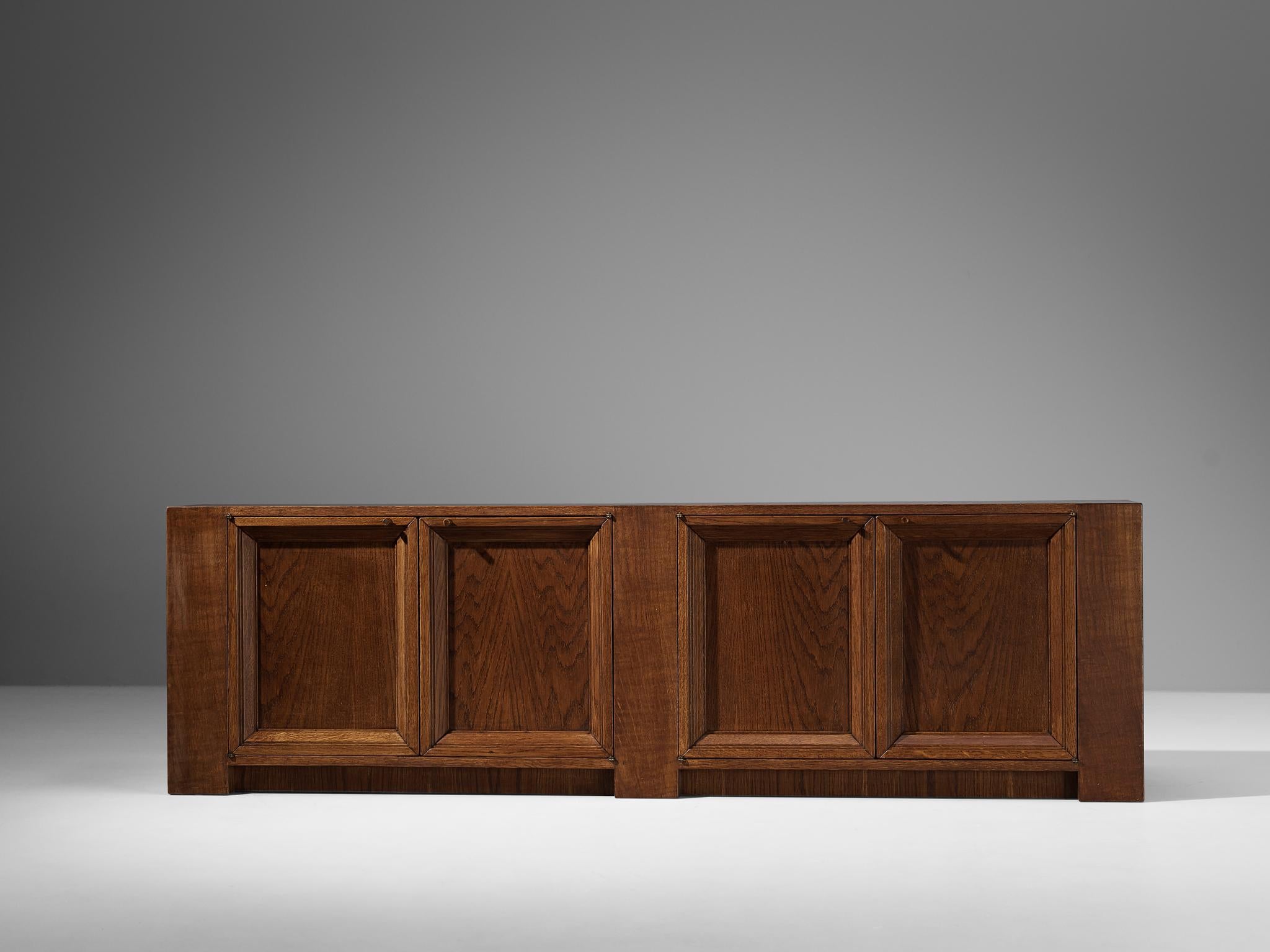 Late 20th Century Giuseppe Rivadossi for Officina Rivadossi Sideboard in Oak 