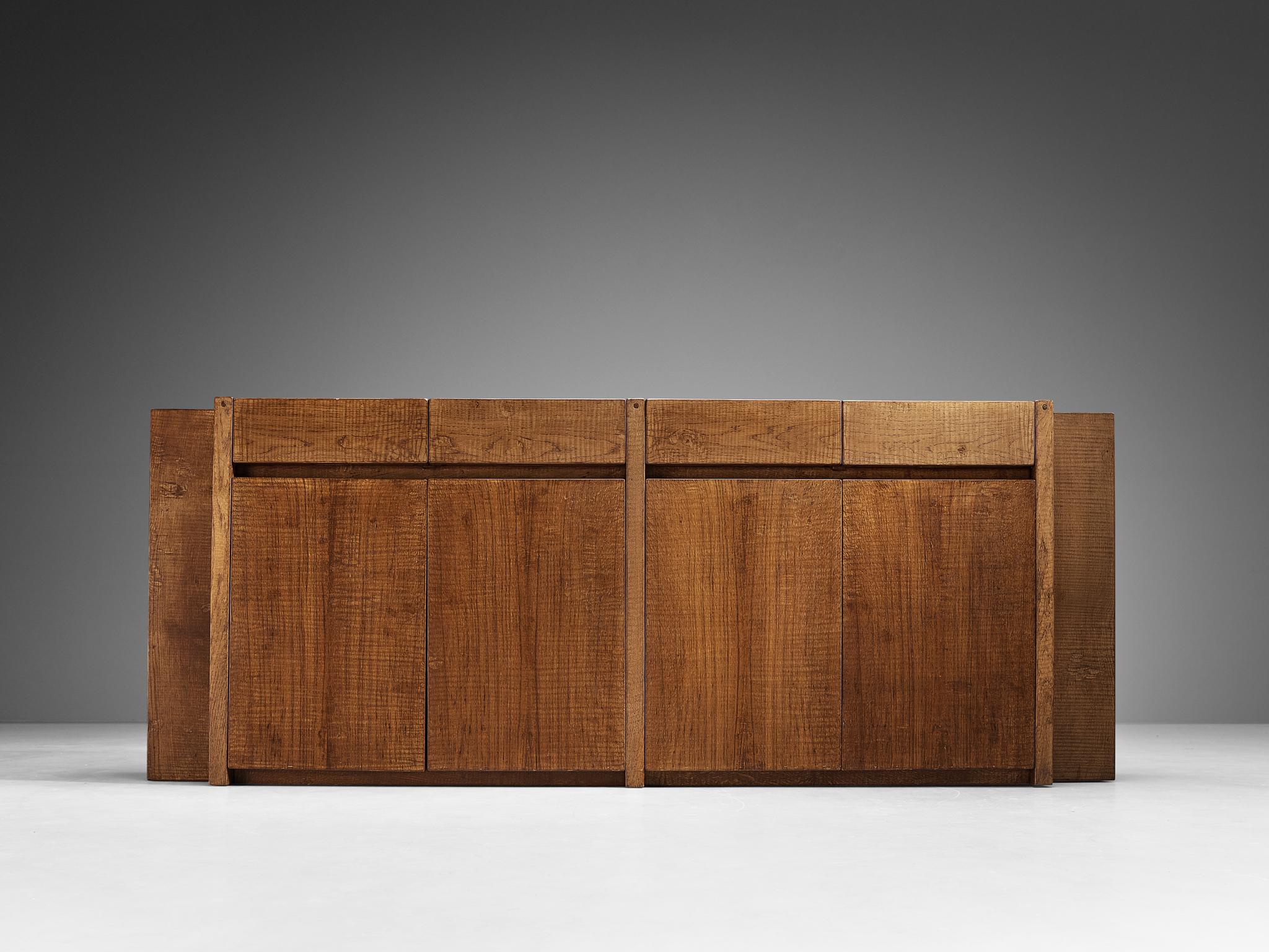 Late 20th Century Giuseppe Rivadossi for Officina Rivadossi Sideboard in Oak