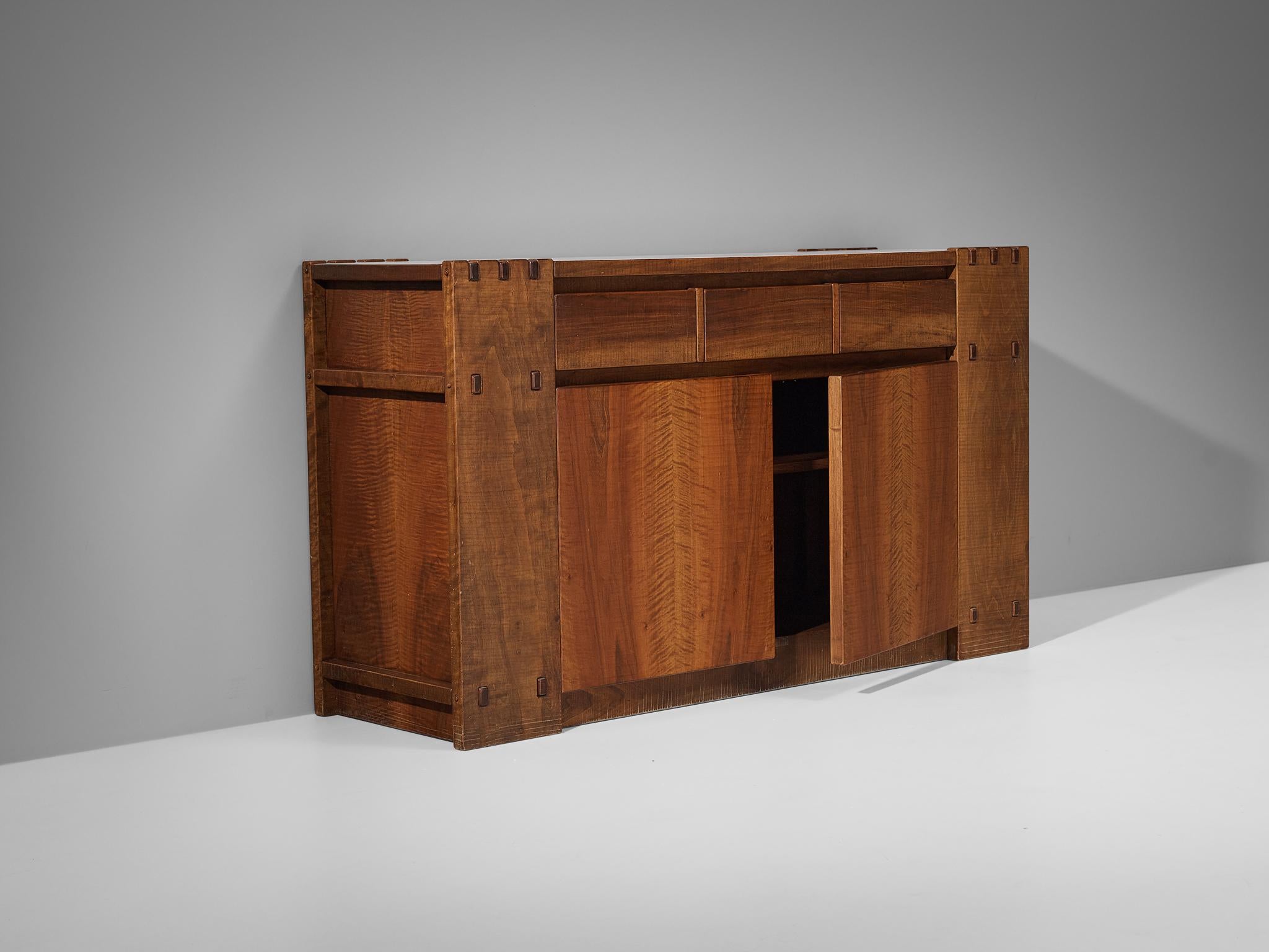 Giuseppe Rivadossi for Officina Rivadossi Sideboard in Walnut  For Sale 4