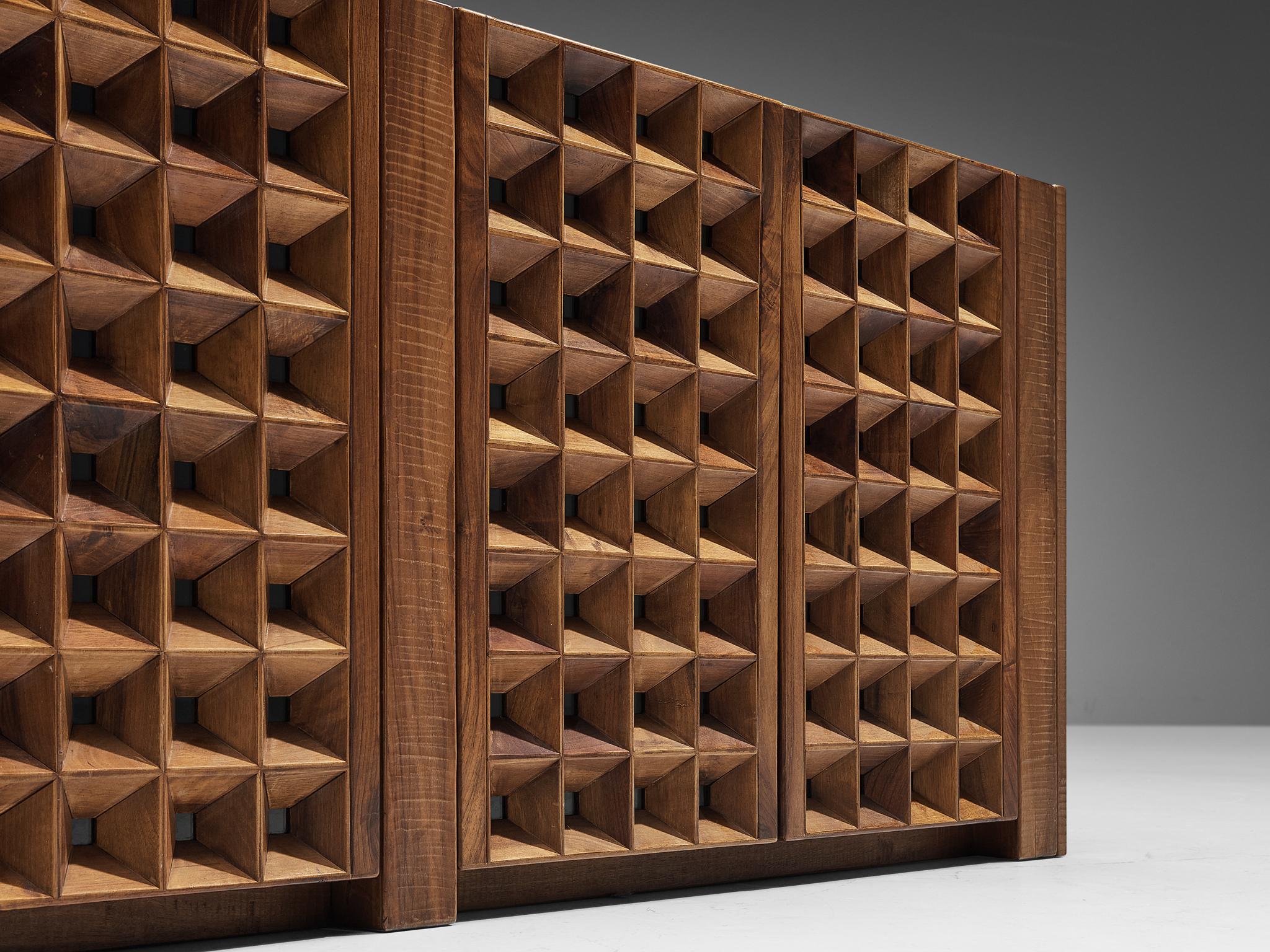 Mid-Century Modern Giuseppe Rivadossi for Officina Rivadossi Sideboard in Walnut