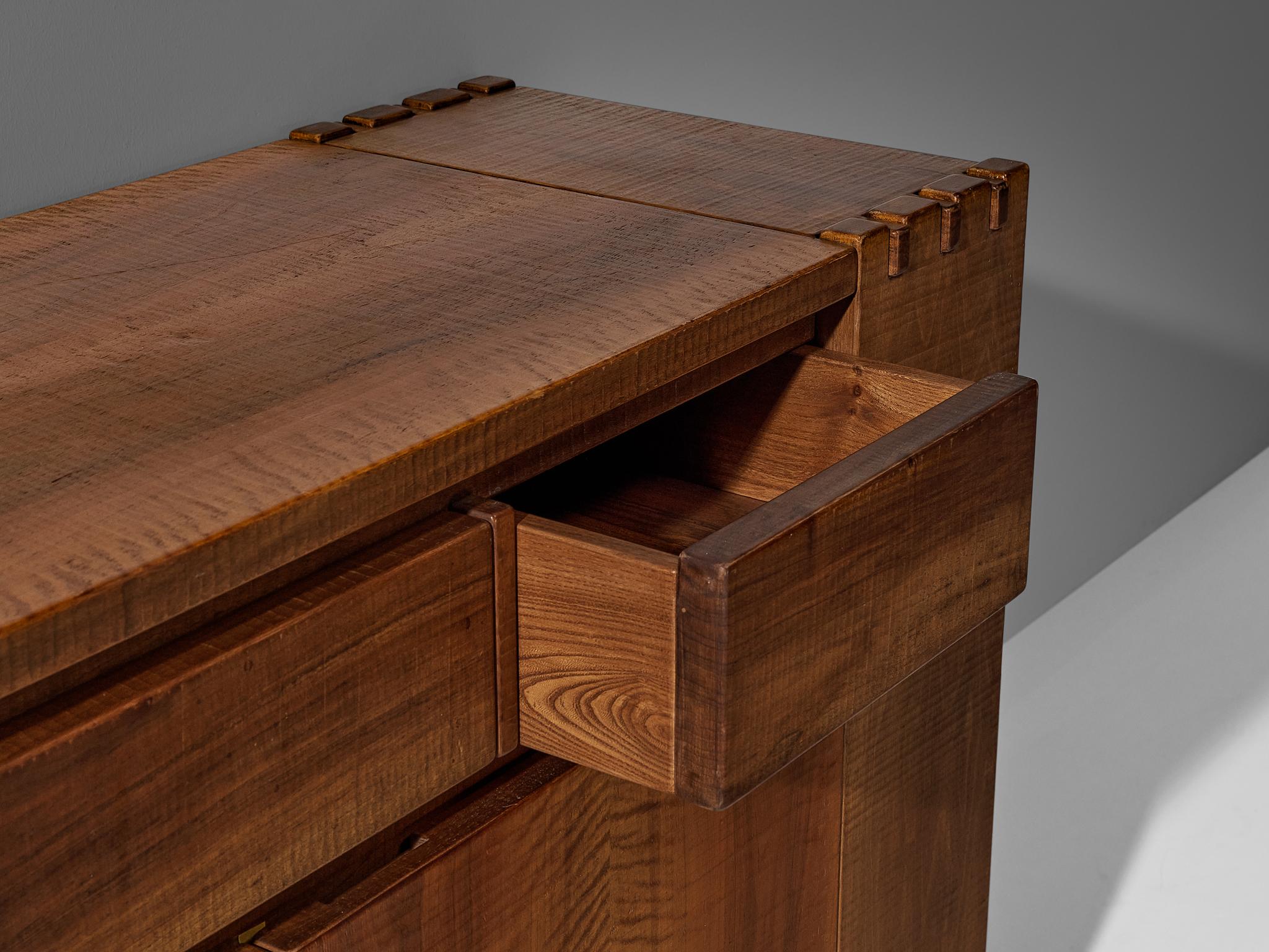 Giuseppe Rivadossi for Officina Rivadossi Sideboard in Walnut  For Sale 1