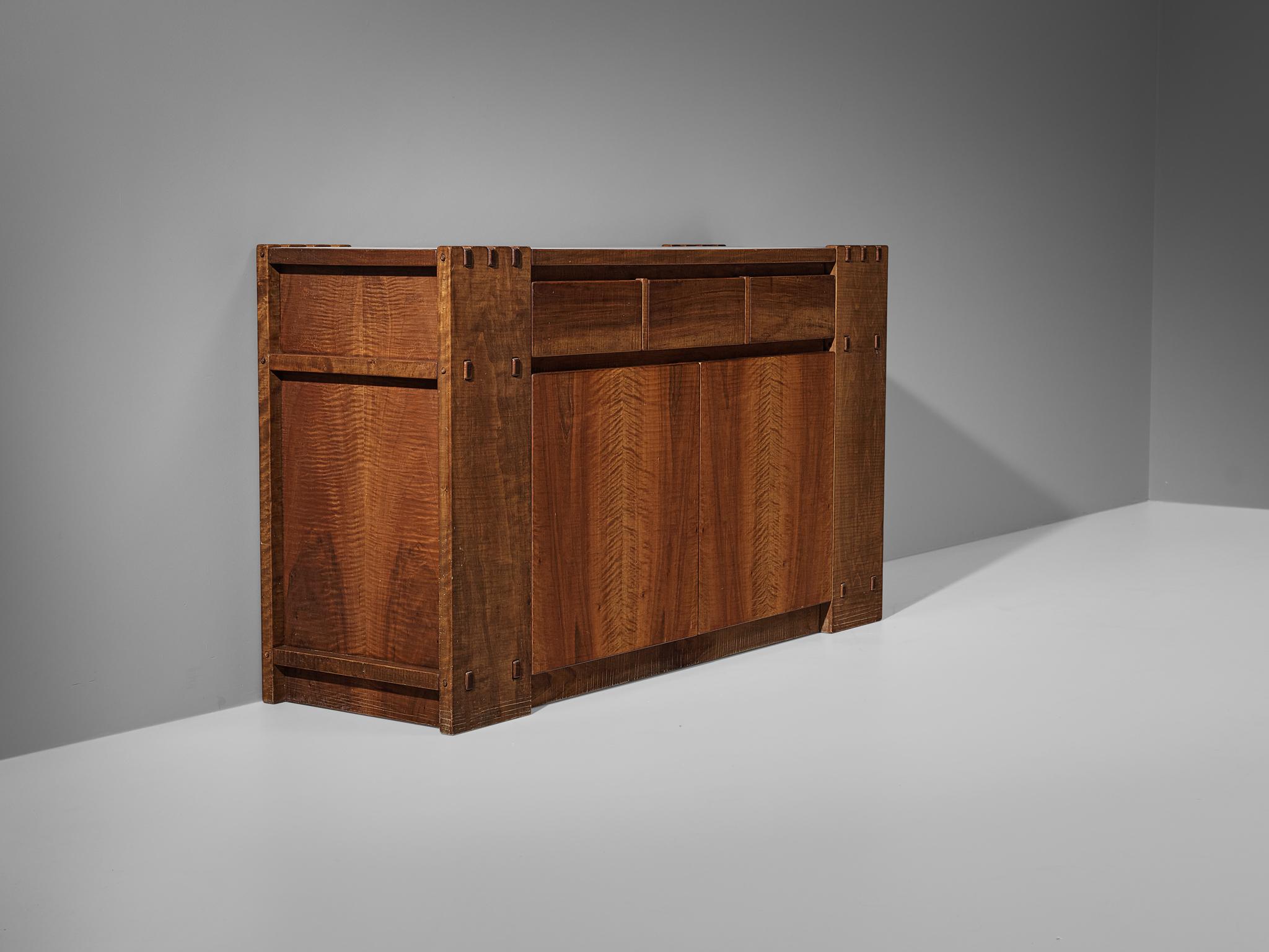Giuseppe Rivadossi for Officina Rivadossi Sideboard in Walnut  For Sale 3