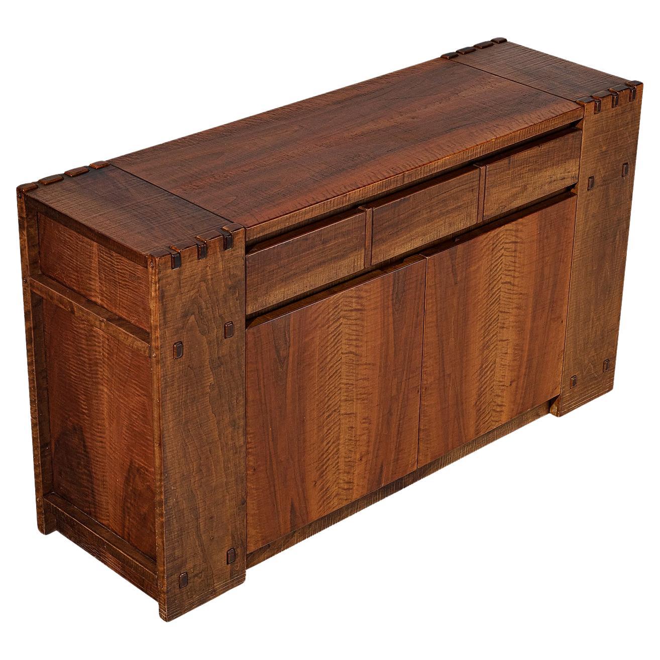 Giuseppe Rivadossi for Officina Rivadossi Sideboard in Walnut  For Sale