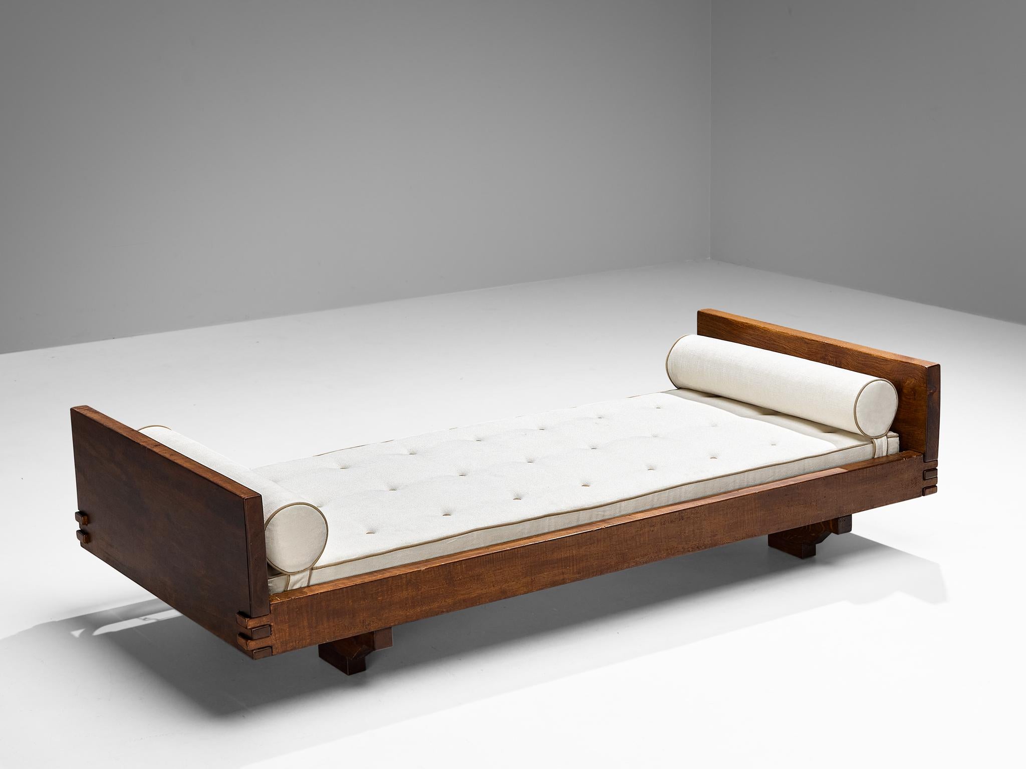 Giuseppe Rivadossi for Officina Rivadossi Single Beds in Walnut and Oak  For Sale 6