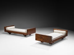 Giuseppe Rivadossi for Officina Rivadossi Single Beds in Walnut and Oak
