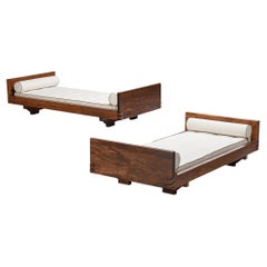Giuseppe Rivadossi for Officina Rivadossi Single Beds in Walnut and Oak
