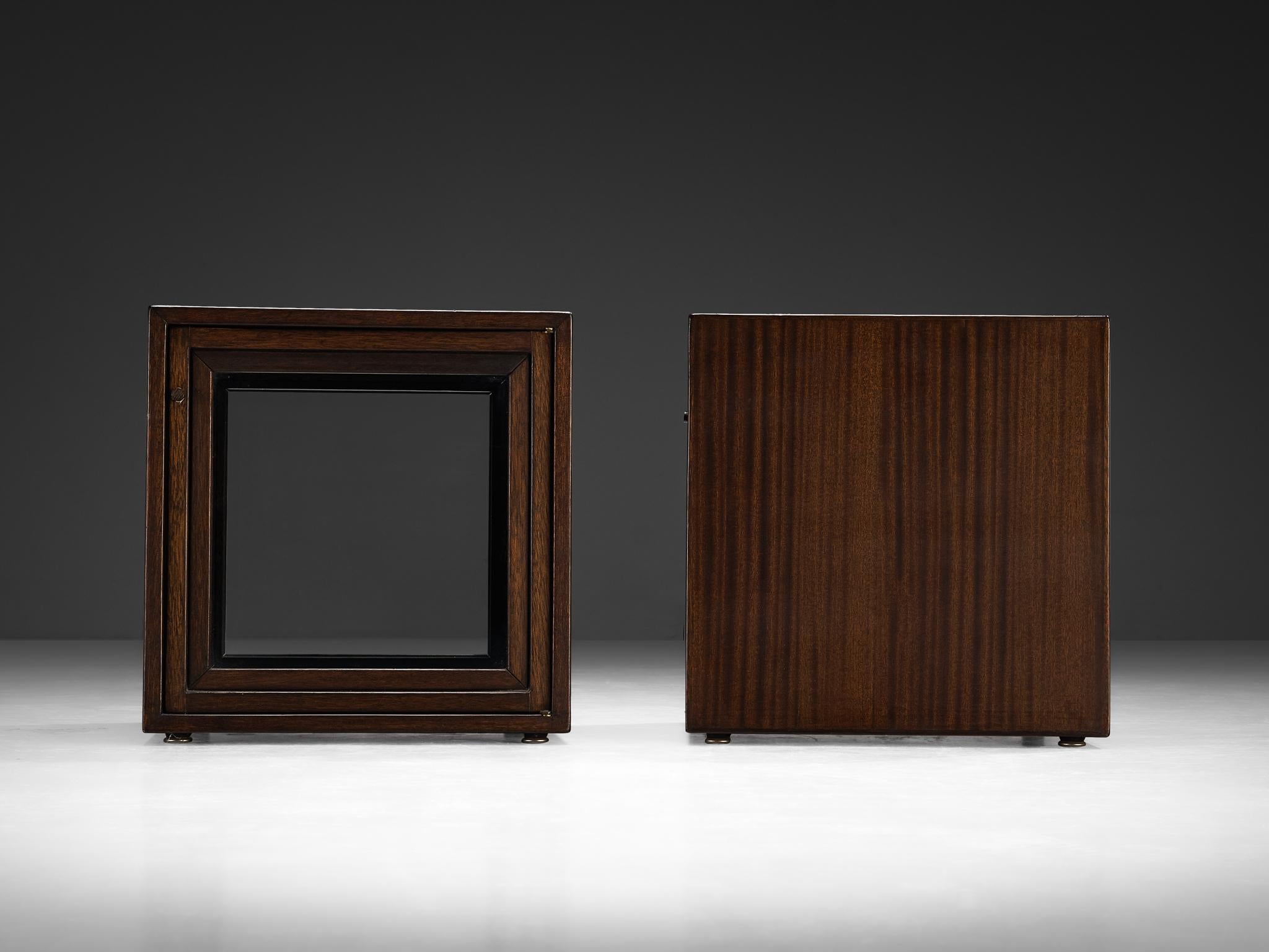 Italian Giuseppe Rivadossi Small Cabinets in Oak For Sale