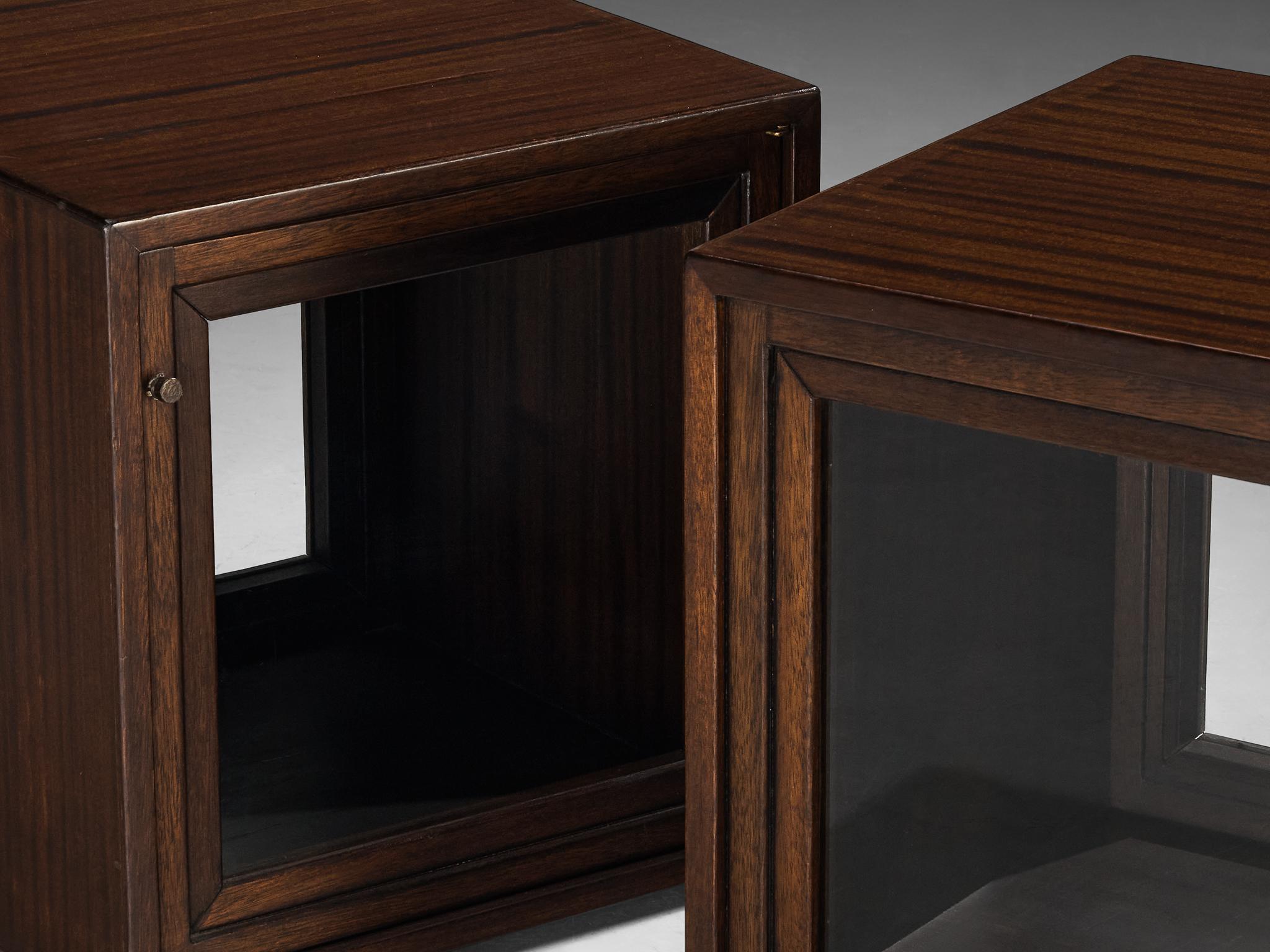 Mid-20th Century Giuseppe Rivadossi Small Cabinets in Oak For Sale