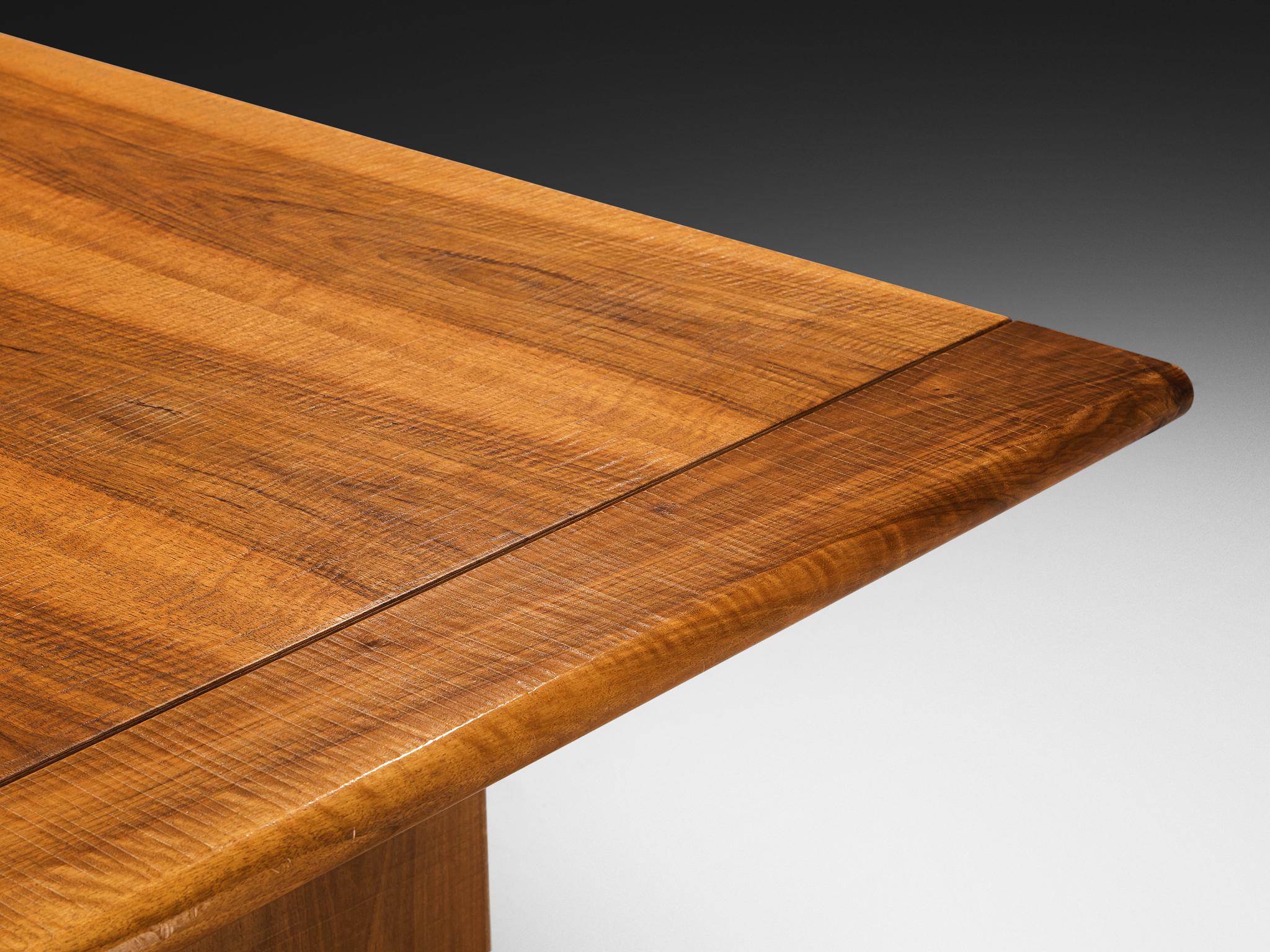 Giuseppe Rivadossi for Officina Rivadossi Table or Desk in Walnut and Iron For Sale 5