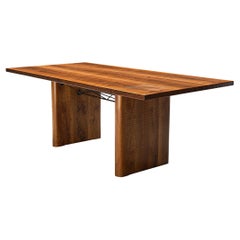 Giuseppe Rivadossi for Officina Rivadossi Table in Walnut and Iron
