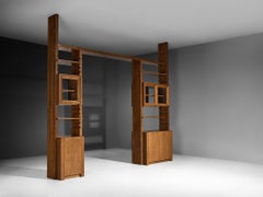 Giuseppe Rivadossi Free-Standing Double-Sided Bookcase and Room Divider in Oak