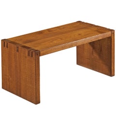 Giuseppe Rivadossi Hand-Carved Coffee Table in Oak