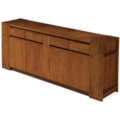 Giuseppe Rivadossi Hand-Carved Sideboard in Oak