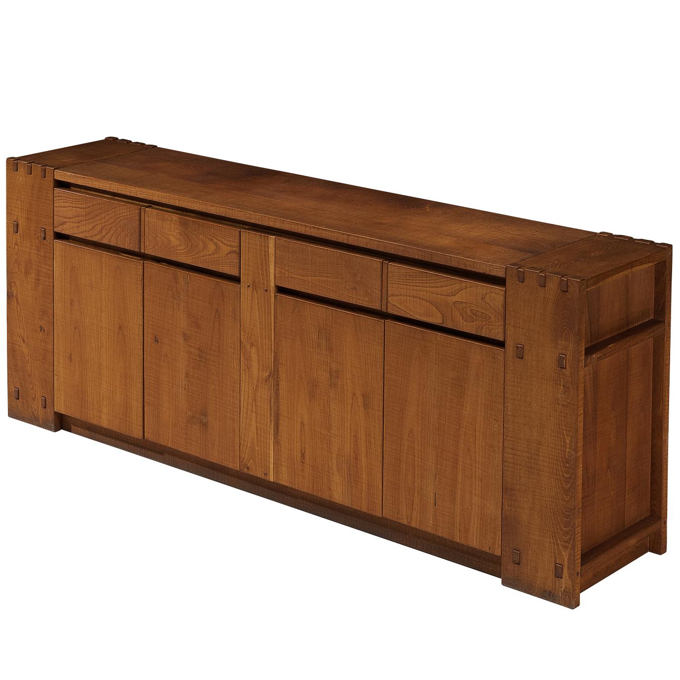 Giuseppe Rivadossi Hand-Carved Sideboard in Oak