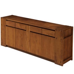 Giuseppe Rivadossi Hand-Carved Sideboard in Oak