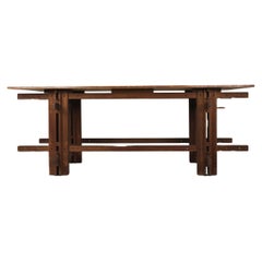 Mesa alta de madera de roble Giuseppe Rivadossi by Officina Rivadossi Años 70