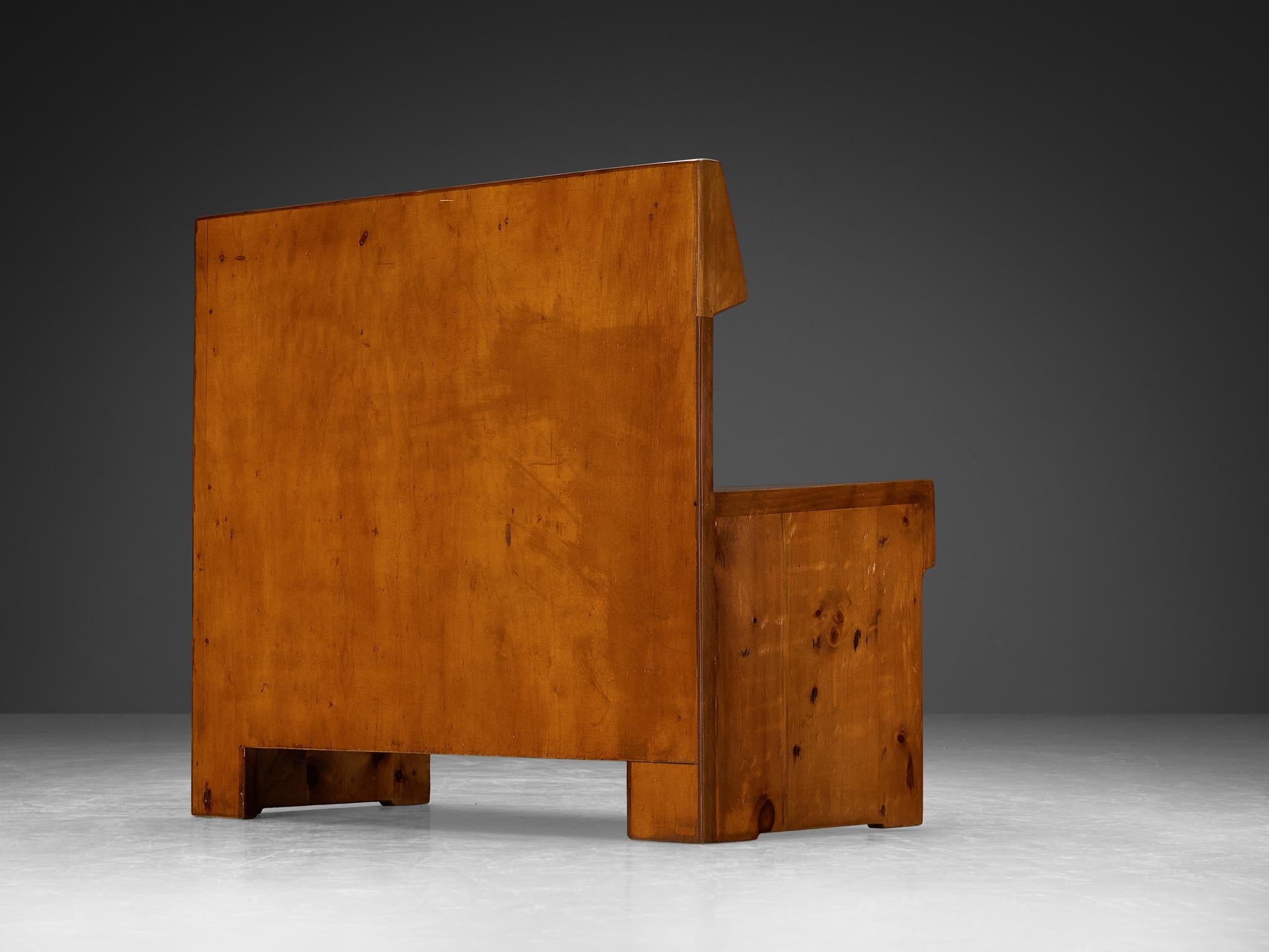 Giuseppe Rivadossi Monumental Bench in Pine In Good Condition For Sale In Waalwijk, NL