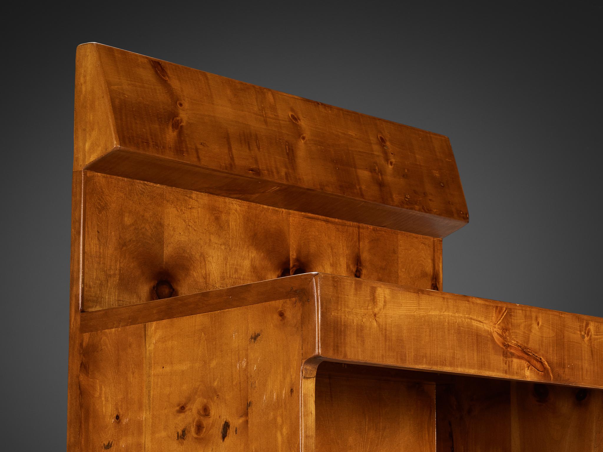 Wood Giuseppe Rivadossi Monumental Bench in Pine For Sale