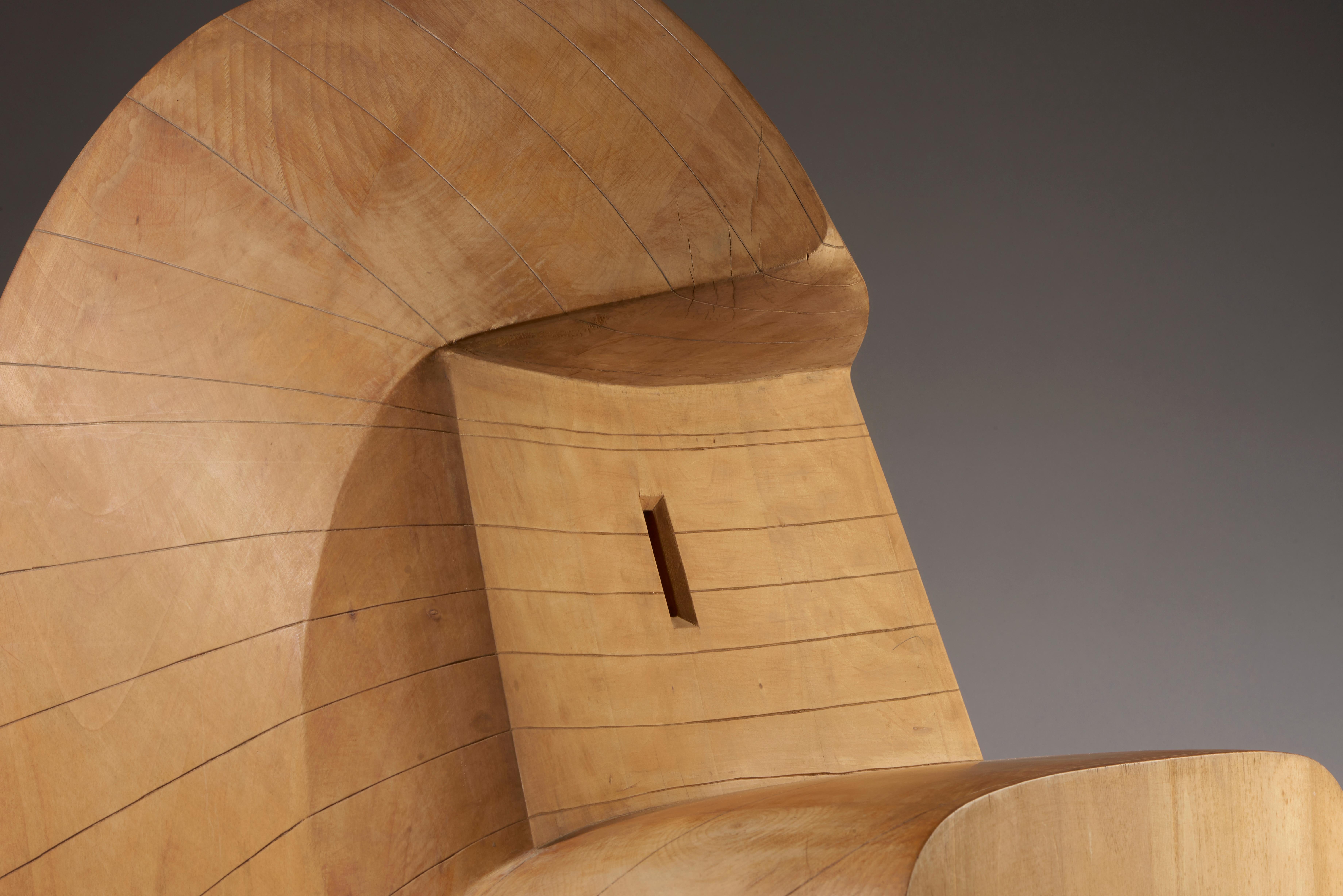 Giuseppe Rivadossi (Nave, July 8, 1935)  Shed, 1974 Wood sculpture For Sale 5