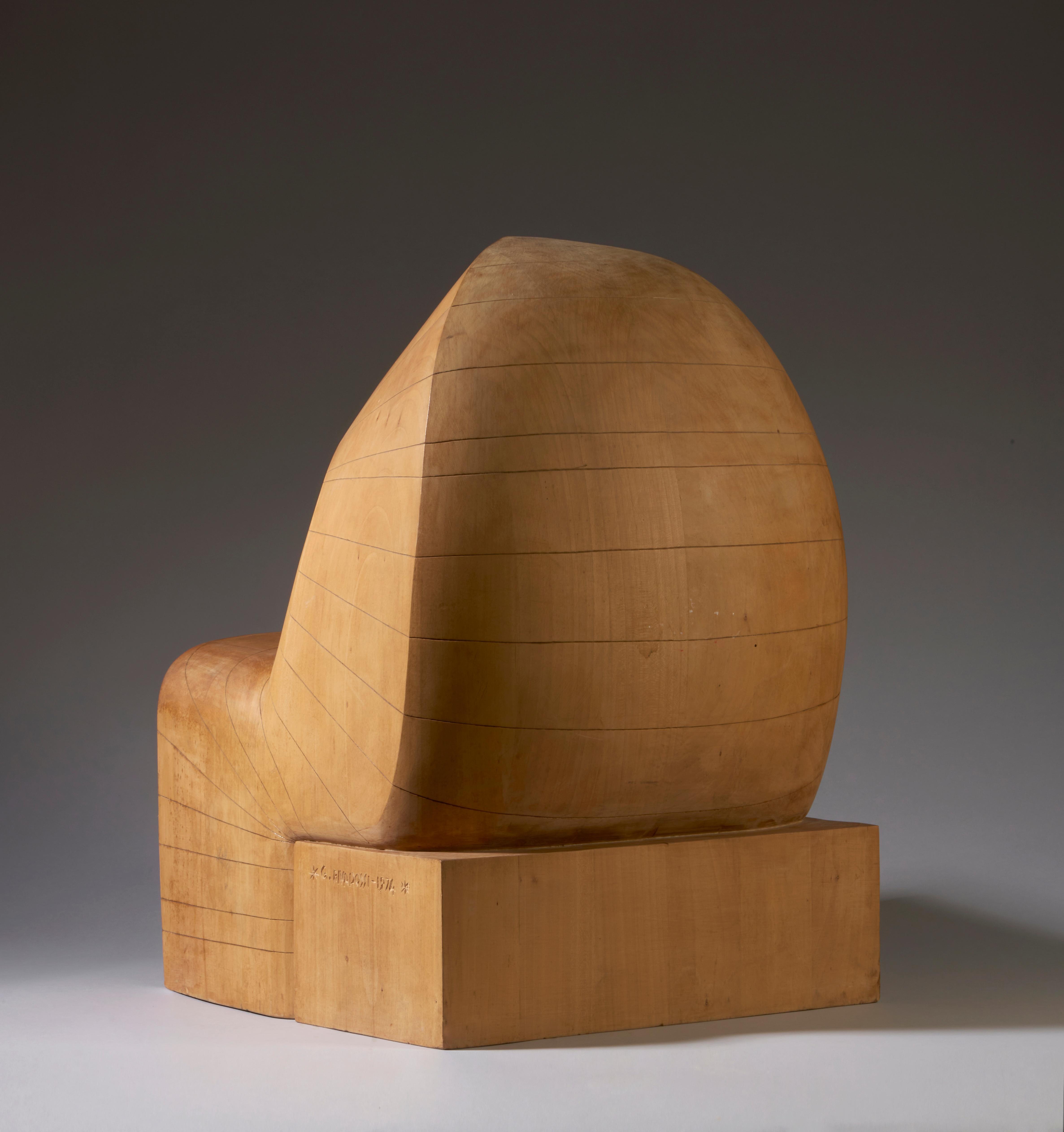Giuseppe Rivadossi (Nave, July 8, 1935)  Shed, 1974 Wood sculpture In Good Condition For Sale In Brescia, IT