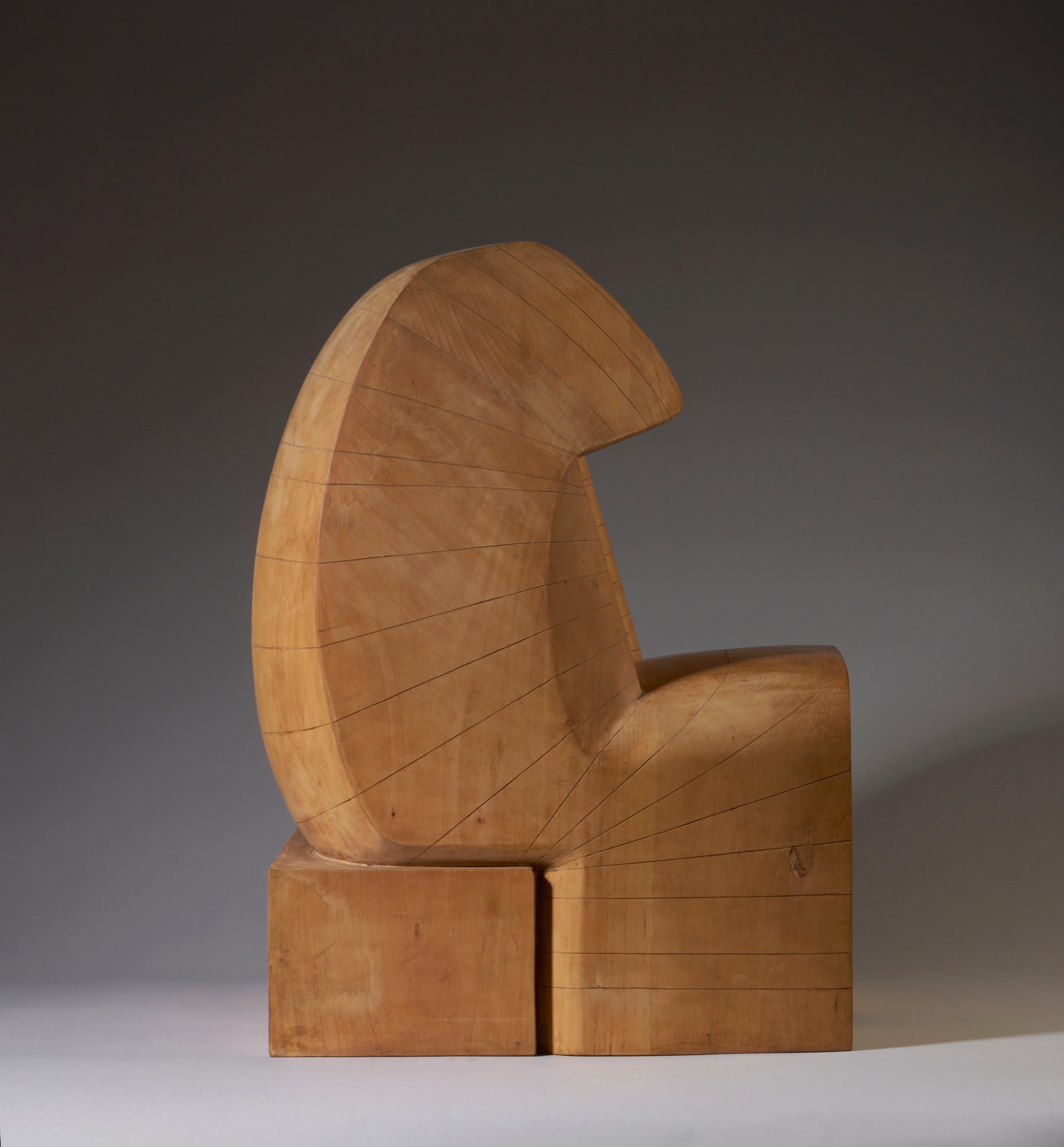 Giuseppe Rivadossi (Nave, 8 juillet 1935)  Hangar, 1974 Sculpture en bois en vente 1
