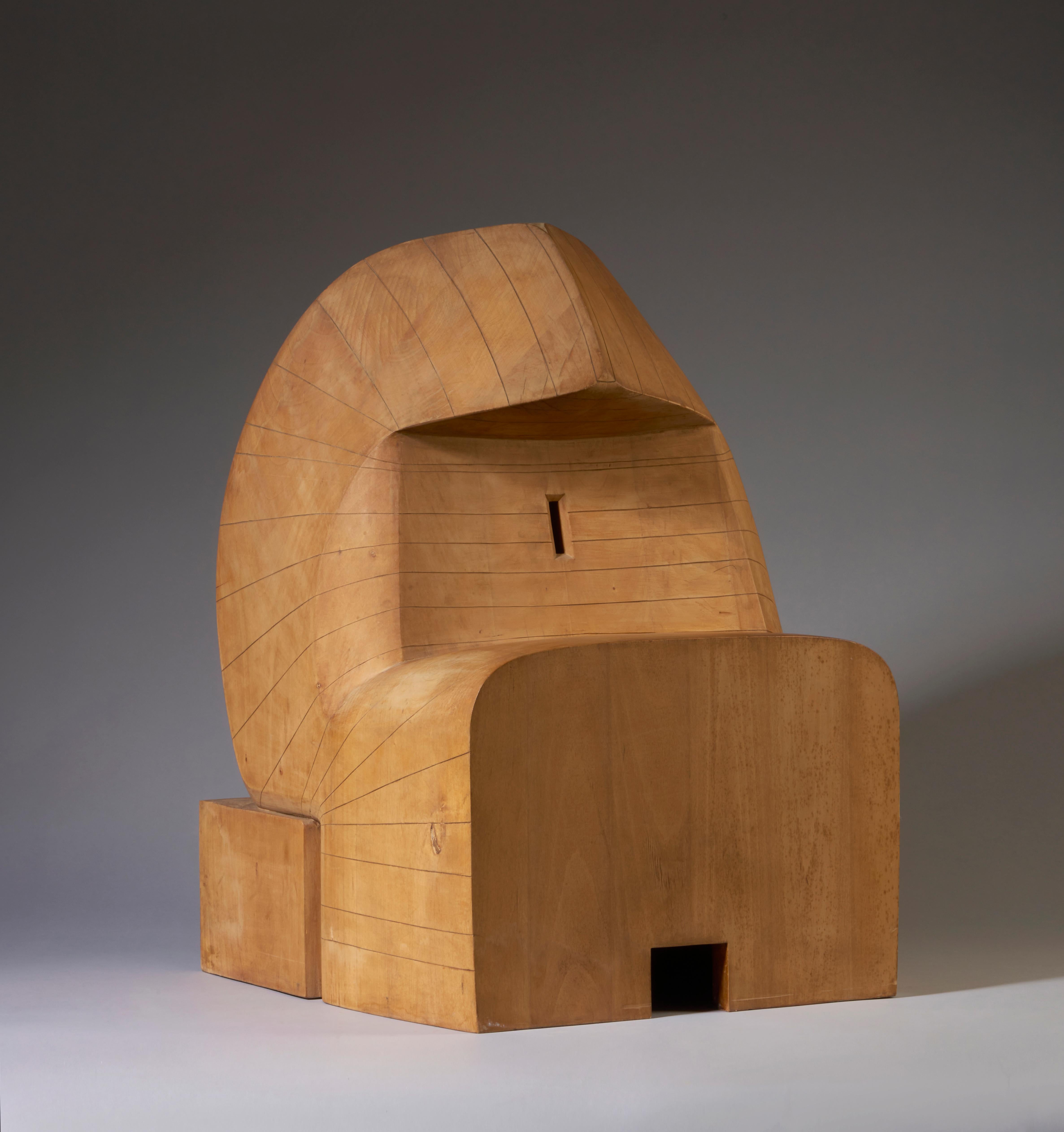 Giuseppe Rivadossi (Nave, July 8, 1935)  Shed, 1974 Wood sculpture For Sale 3