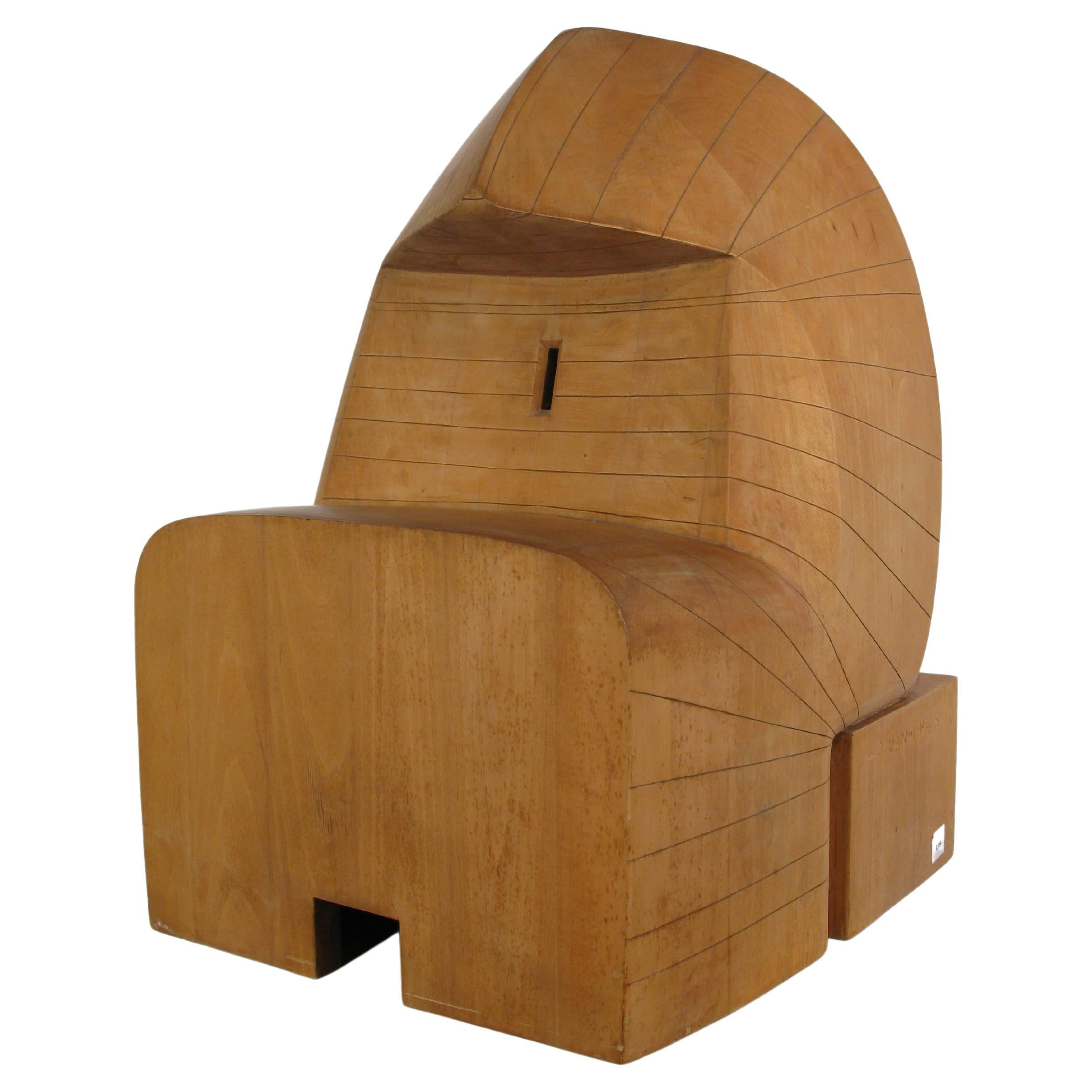 Giuseppe Rivadossi (Nave, July 8, 1935)  Shed, 1974 Wood sculpture For Sale