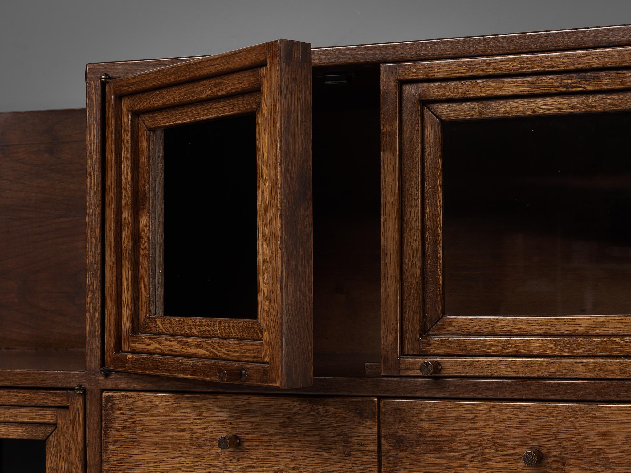 Giuseppe Rivadossi Pair of Cabinets in Oak For Sale 5