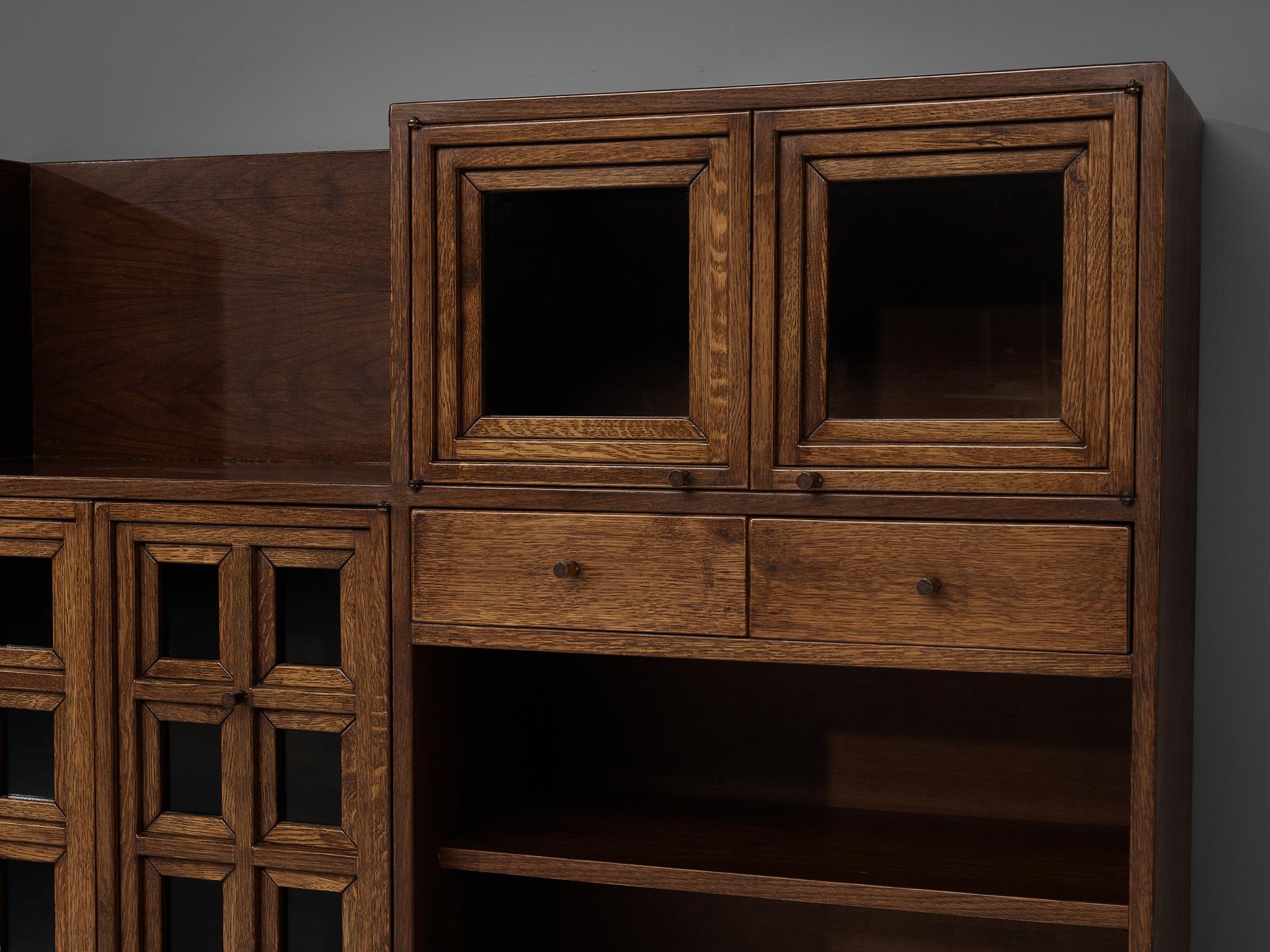 Giuseppe Rivadossi Pair of Cabinets in Oak For Sale 7