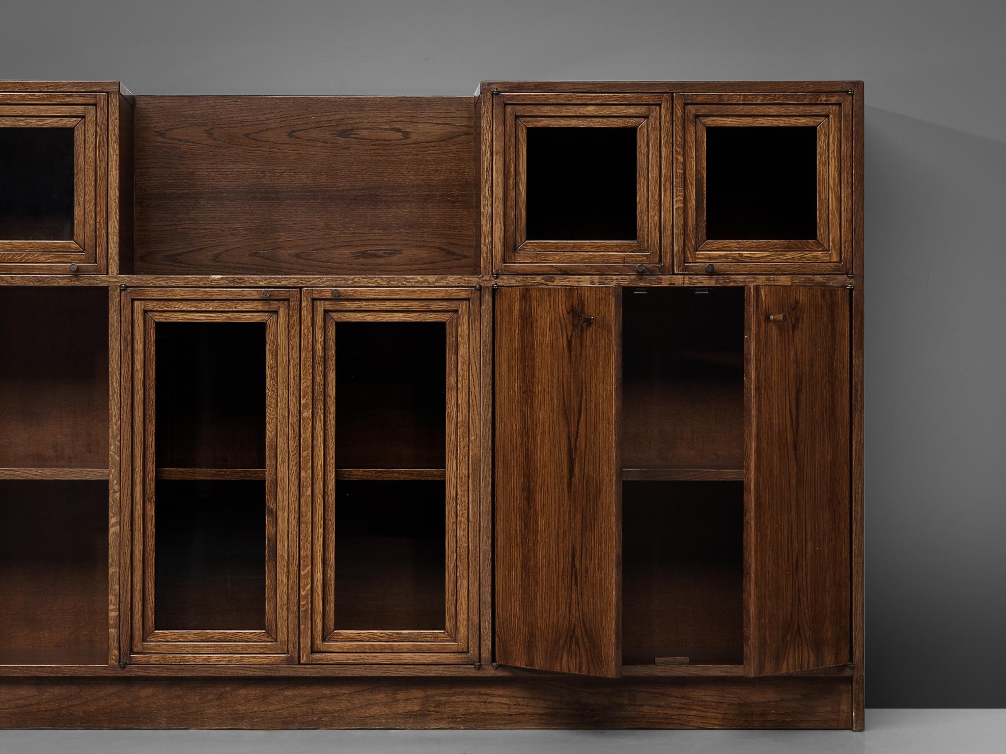 Giuseppe Rivadossi Pair of Cabinets in Oak In Good Condition For Sale In Waalwijk, NL