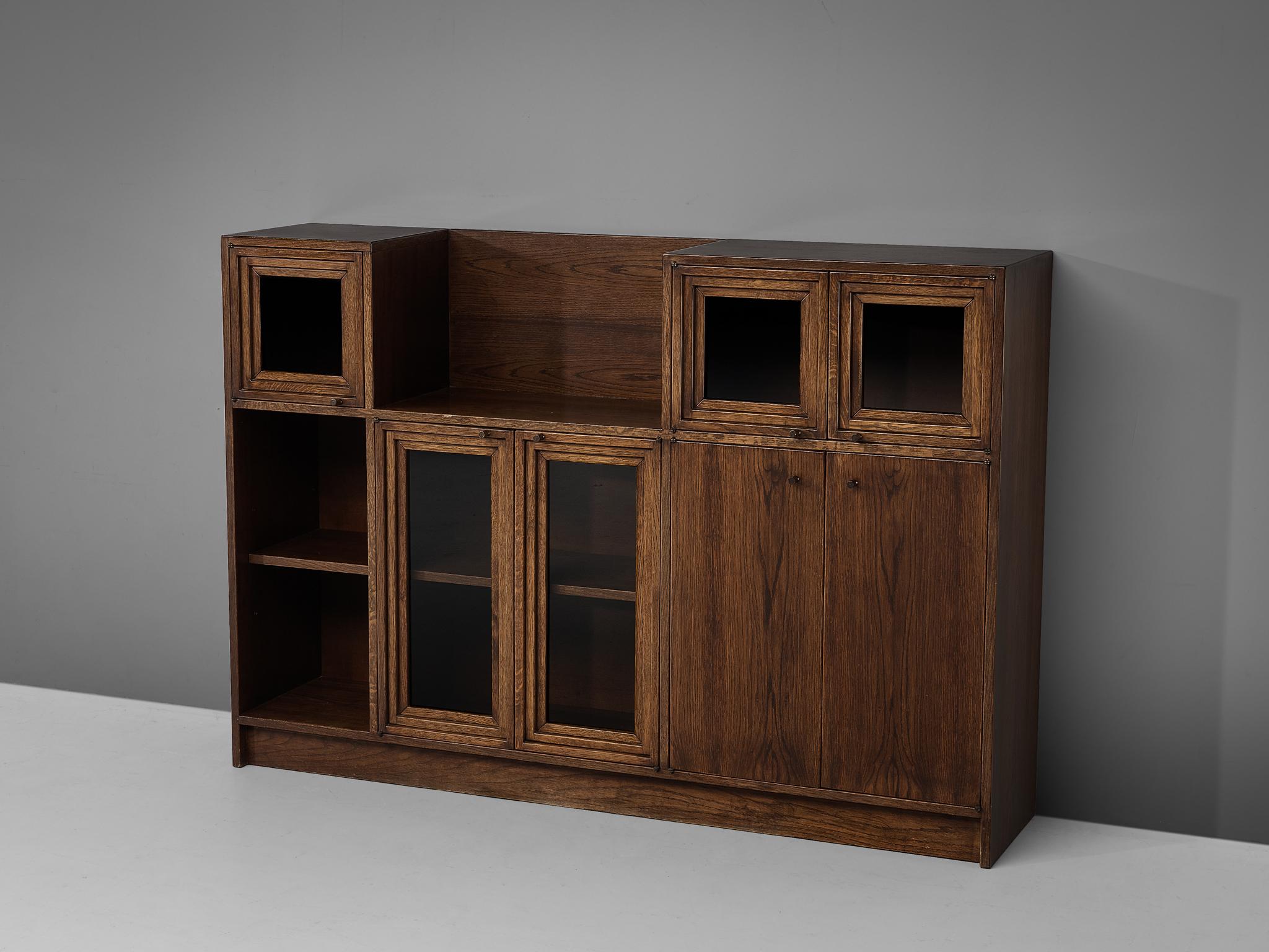 Late 20th Century Giuseppe Rivadossi Pair of Cabinets in Oak For Sale