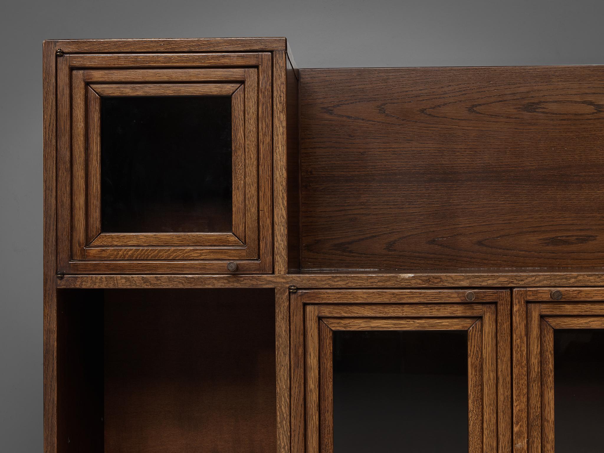 Giuseppe Rivadossi Pair of Cabinets in Oak For Sale 1