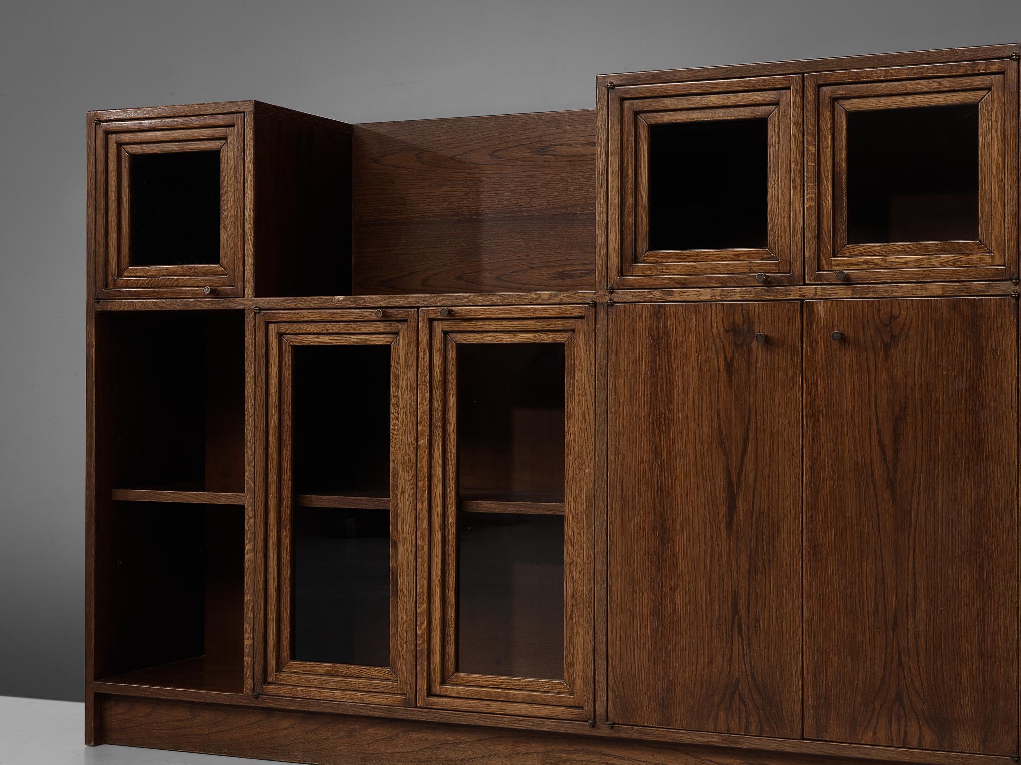 Giuseppe Rivadossi Pair of Cabinets in Oak For Sale 2