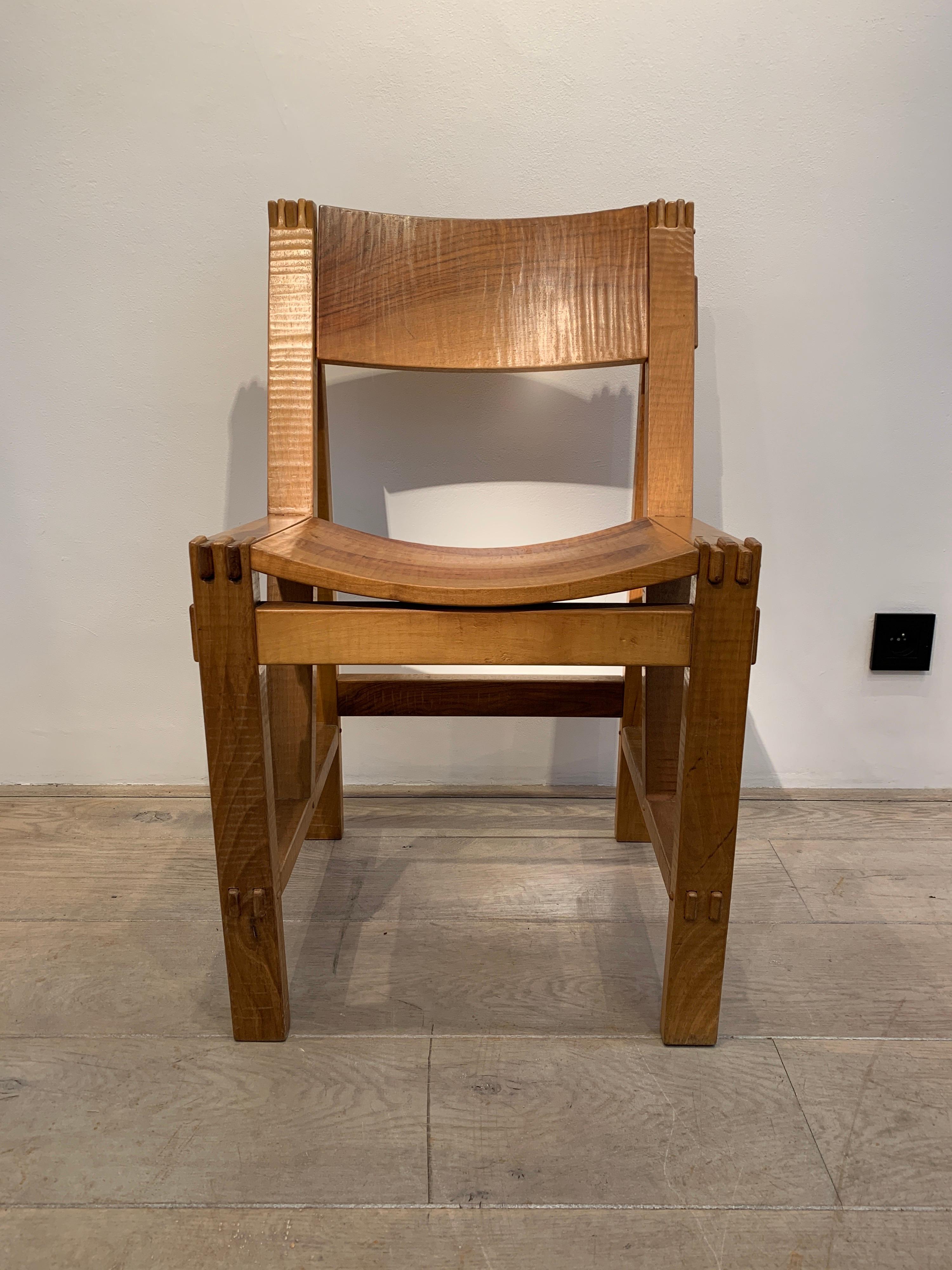 Italian Giuseppe Rivadossi Regina Chairs, 1970s