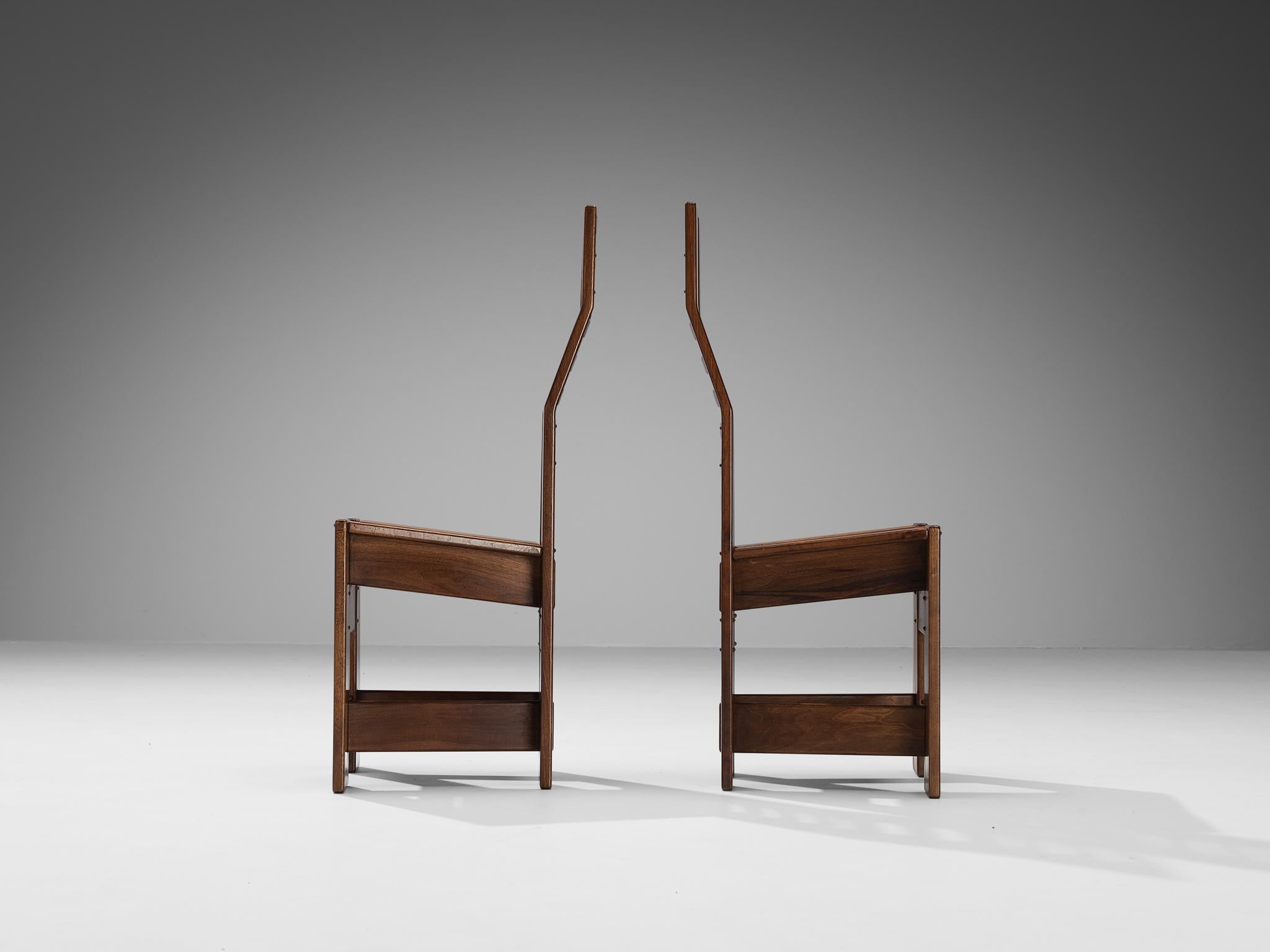 Giuseppe Rivadossi Set of Four 'Castello' Chairs in Walnut 1
