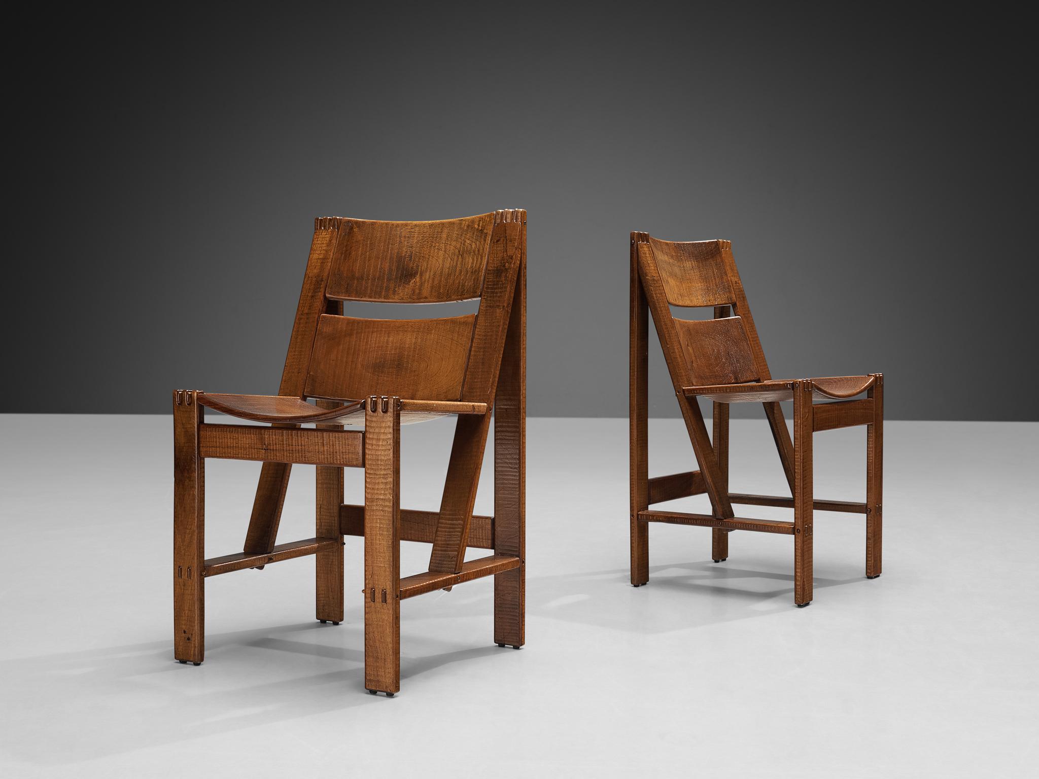 Giuseppe Rivadossi Set of Six 'Regina' Dining Chairs in Walnut 4