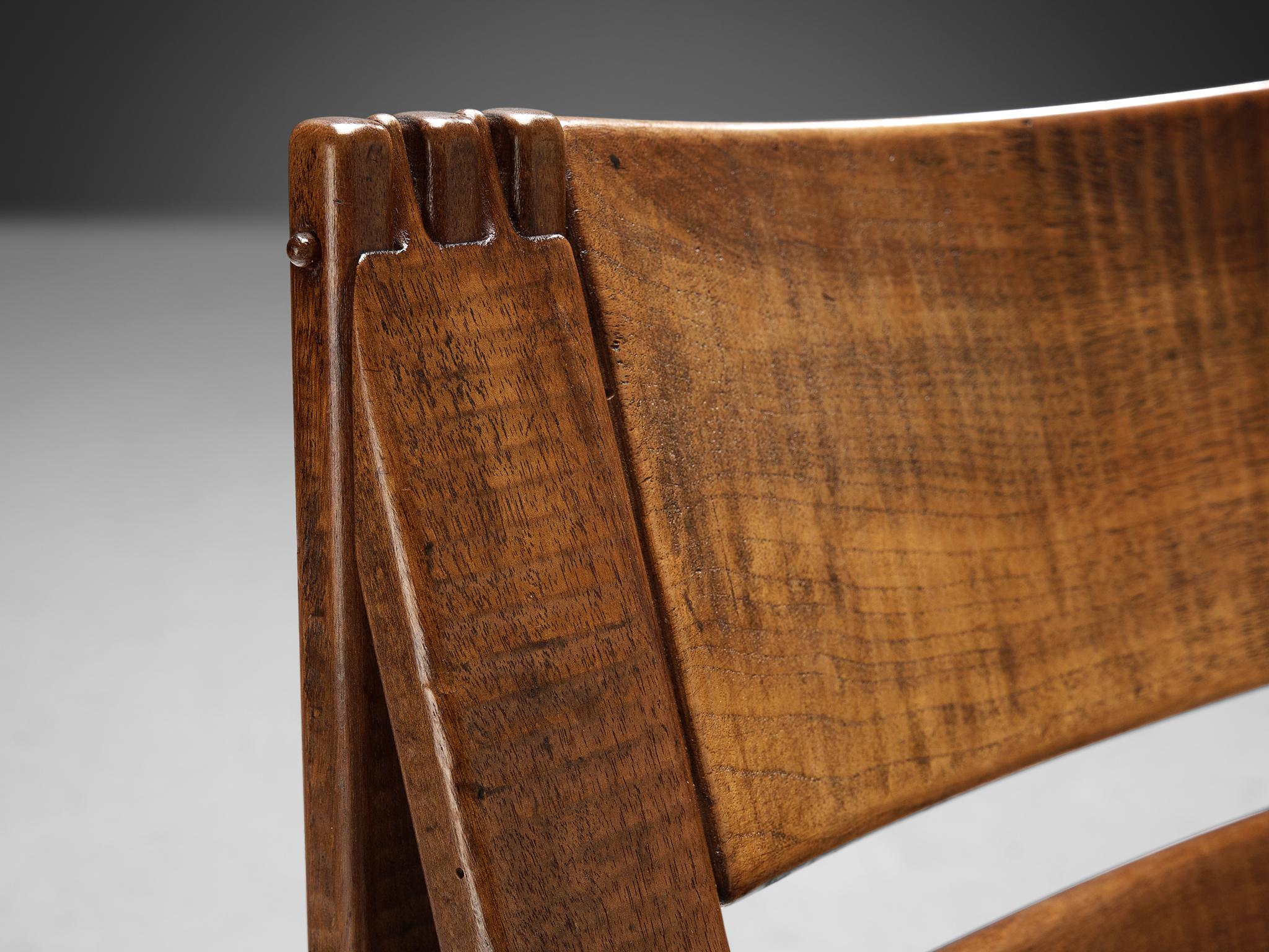 Giuseppe Rivadossi Set of Six 'Regina' Dining Chairs in Walnut 5