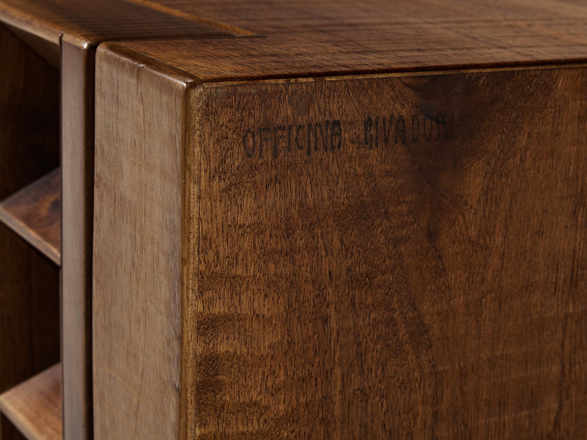 Giuseppe Rivadossi Sideboard in Walnut and Glass 4