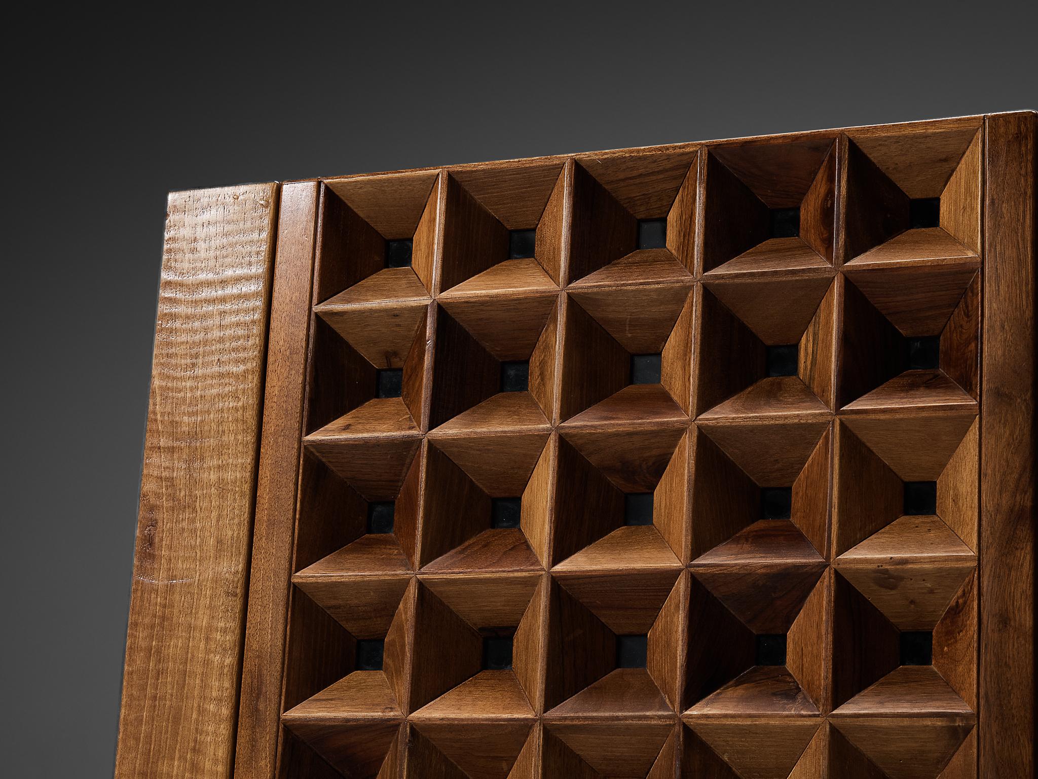 Giuseppe Rivadossi Sideboard in Walnut and Glass 2