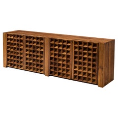 Giuseppe Rivadossi Sideboard in Walnut and Glass