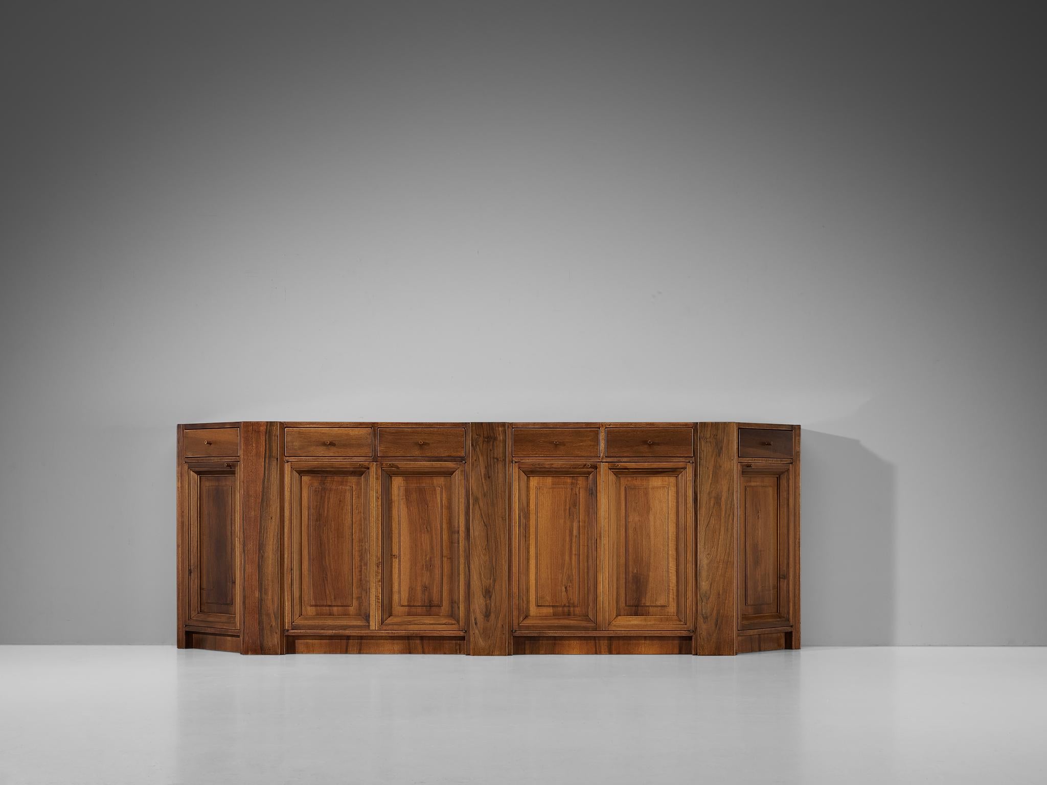 Giuseppe Rivadossi Sizable Sideboard in Stained Oak  In Good Condition For Sale In Waalwijk, NL
