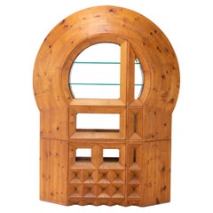 Vintage Giuseppe Rivadossi Stunning wood Bar Cabinet - Italian Design 1970s