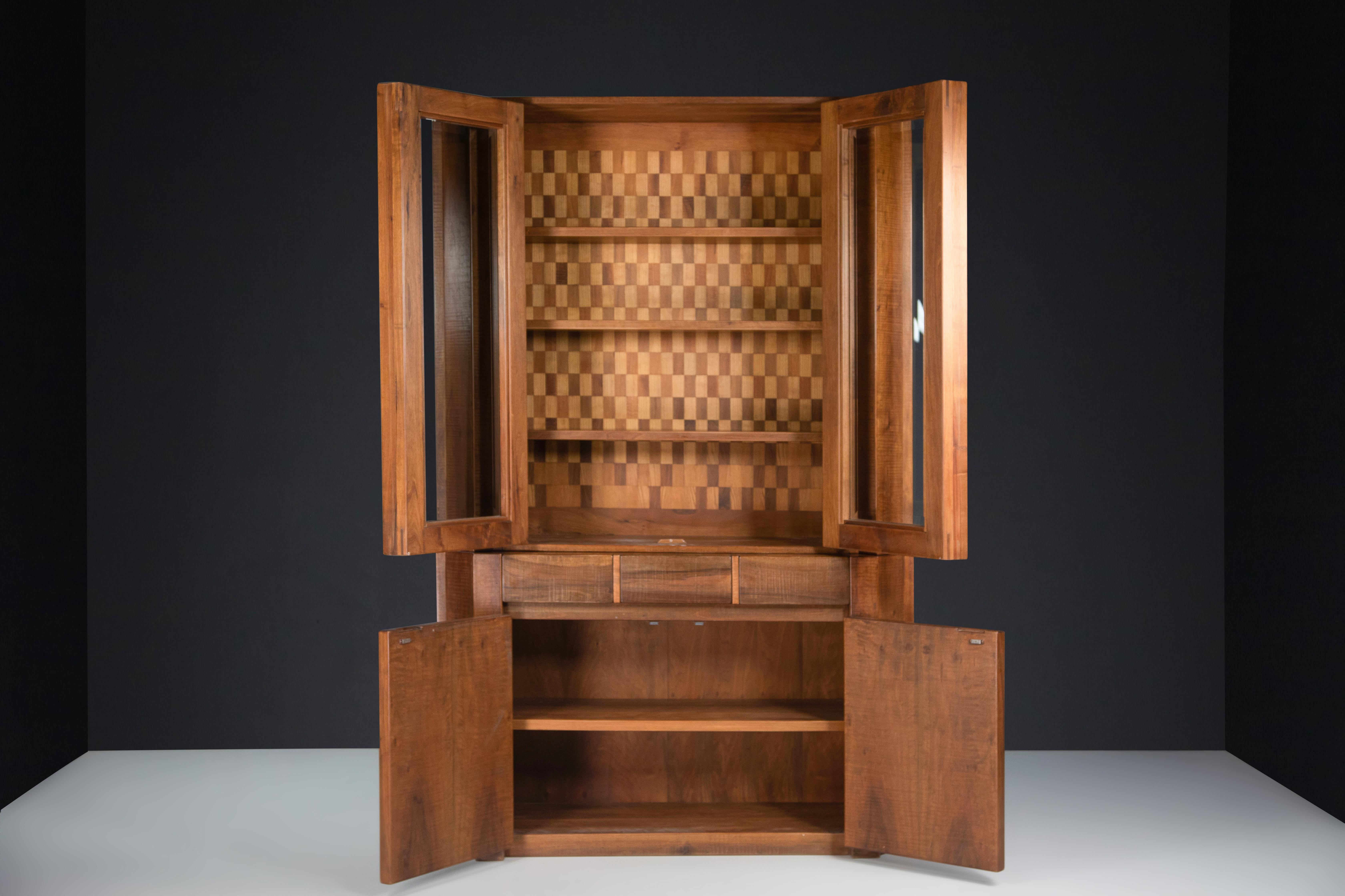 walnut tall cabinet