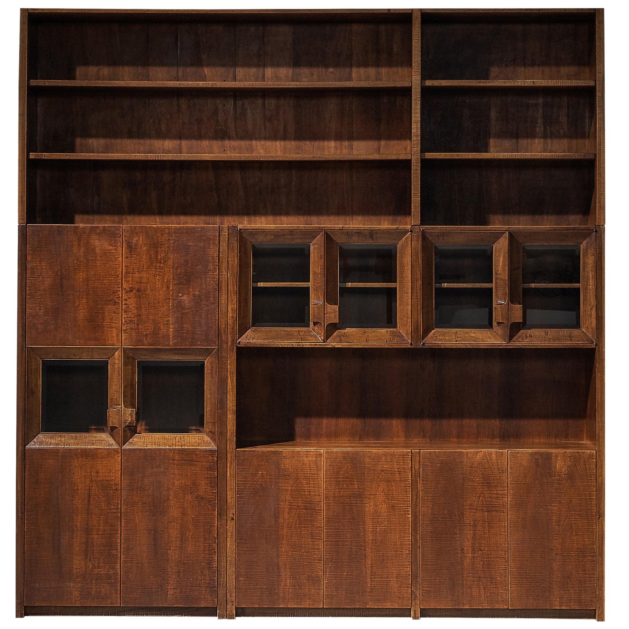 Giuseppe Rivadossi Wall Unit in Carved Oak